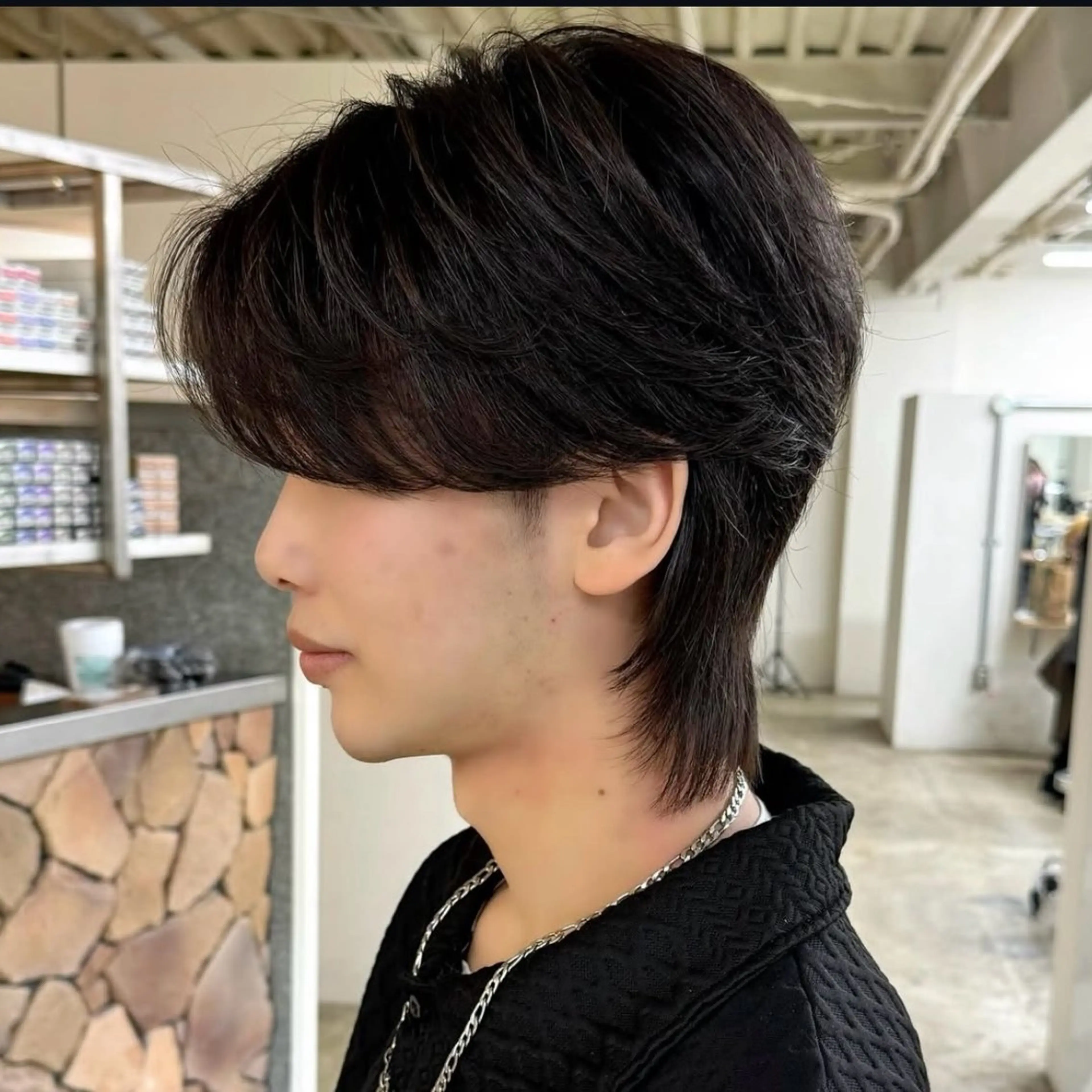 ショート メンズ センターパート メンズウルフカット ウルフカット truck所属・truck千葉 リョウ✂︎のヘアスタイル