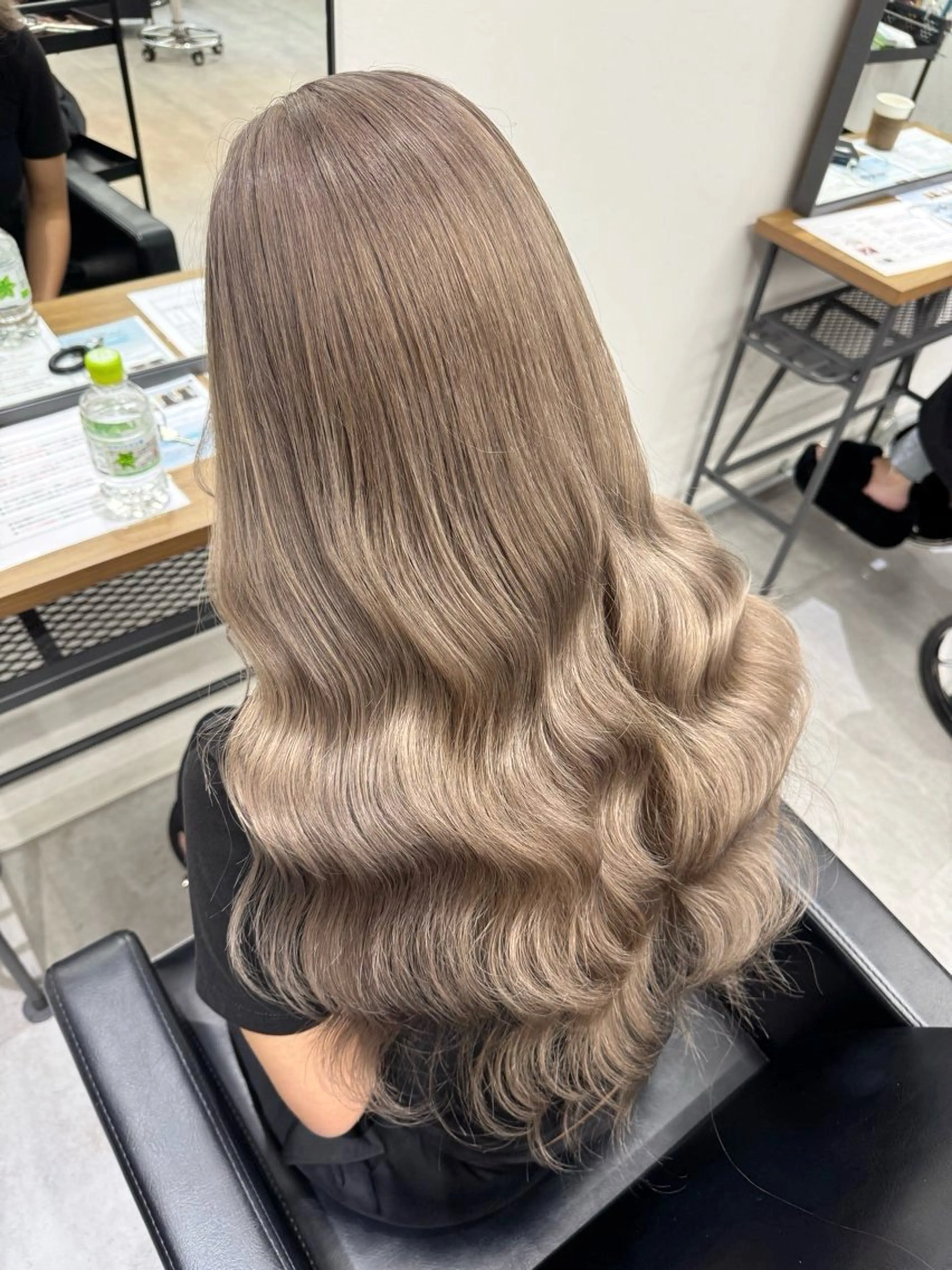 セミロング カラー ダブルカラー グレージュ ヘアカラー KEISUKE/ 艶カラー🧡エクステのヘアスタイル