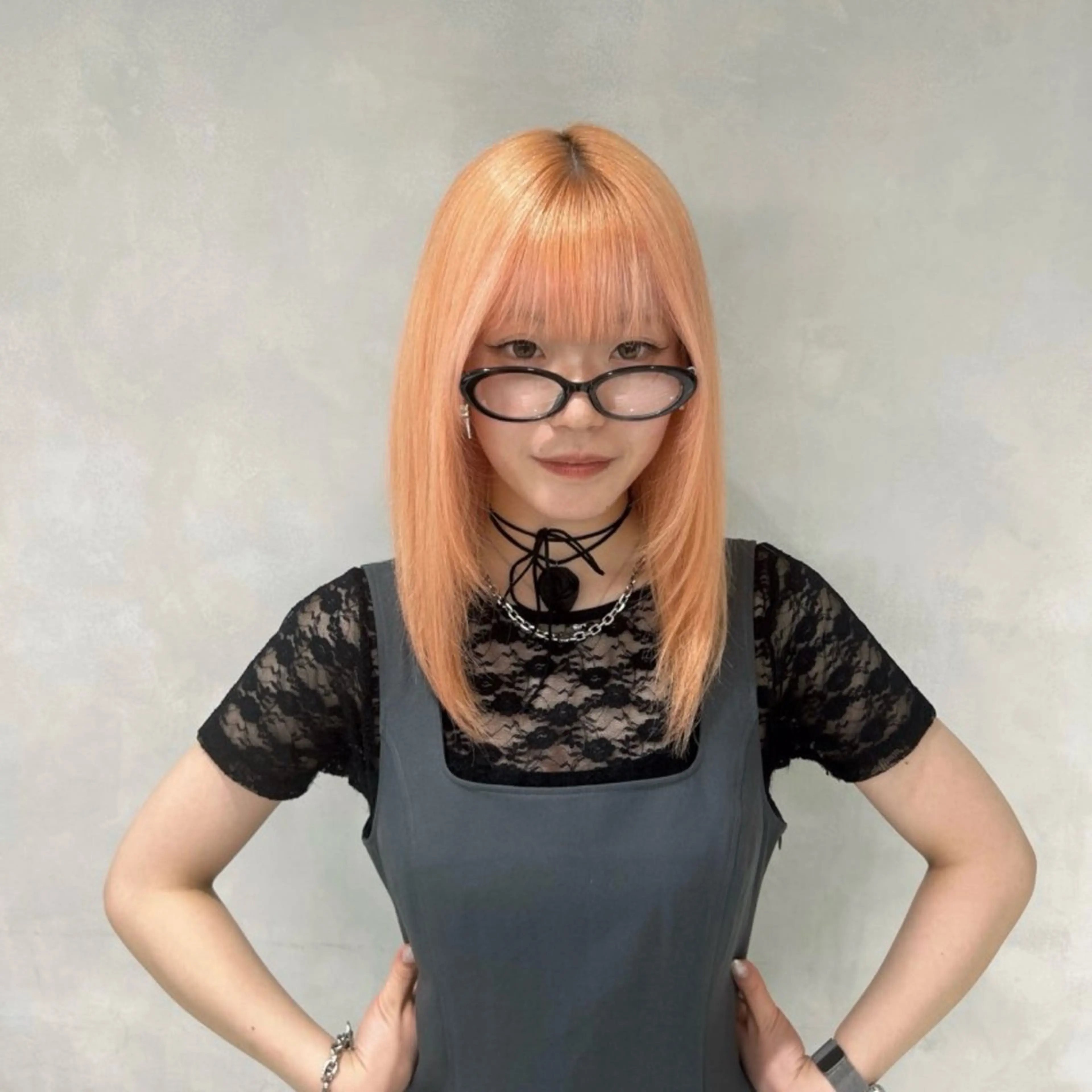 セミロング カラー ヘアカラー 【🦋綺麗めハイトー ン🦋】suzunoのヘアスタイル