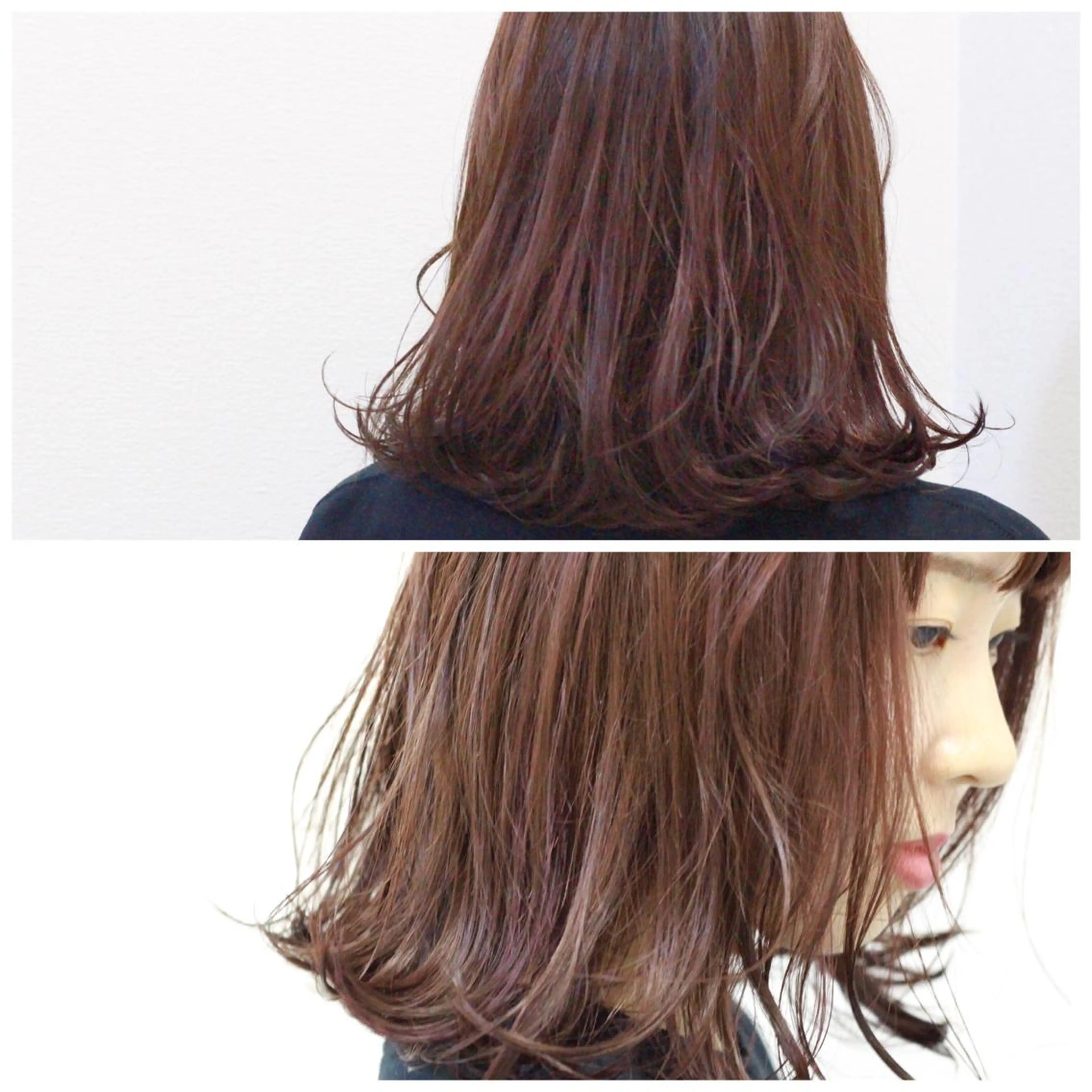 ミディアム カラー カシス ピンクカラー ヘアカラー Viage （ビアージュ）のヘアスタイル