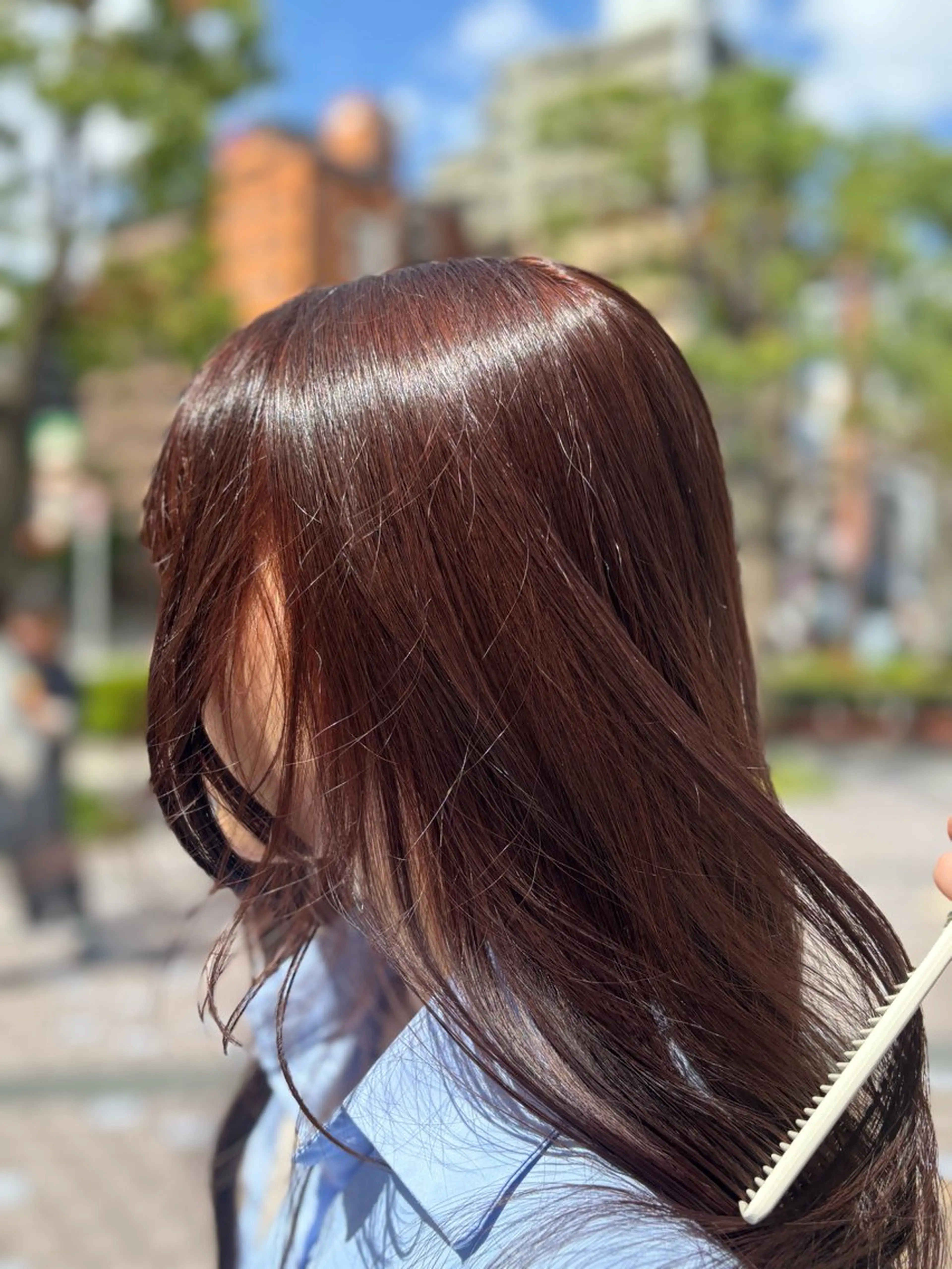 ロング カラー ブラウンカラー ピンクカラー ピンクブラウン 🧸似合わせデザイン ほそいけいこ🧸のヘアスタイル