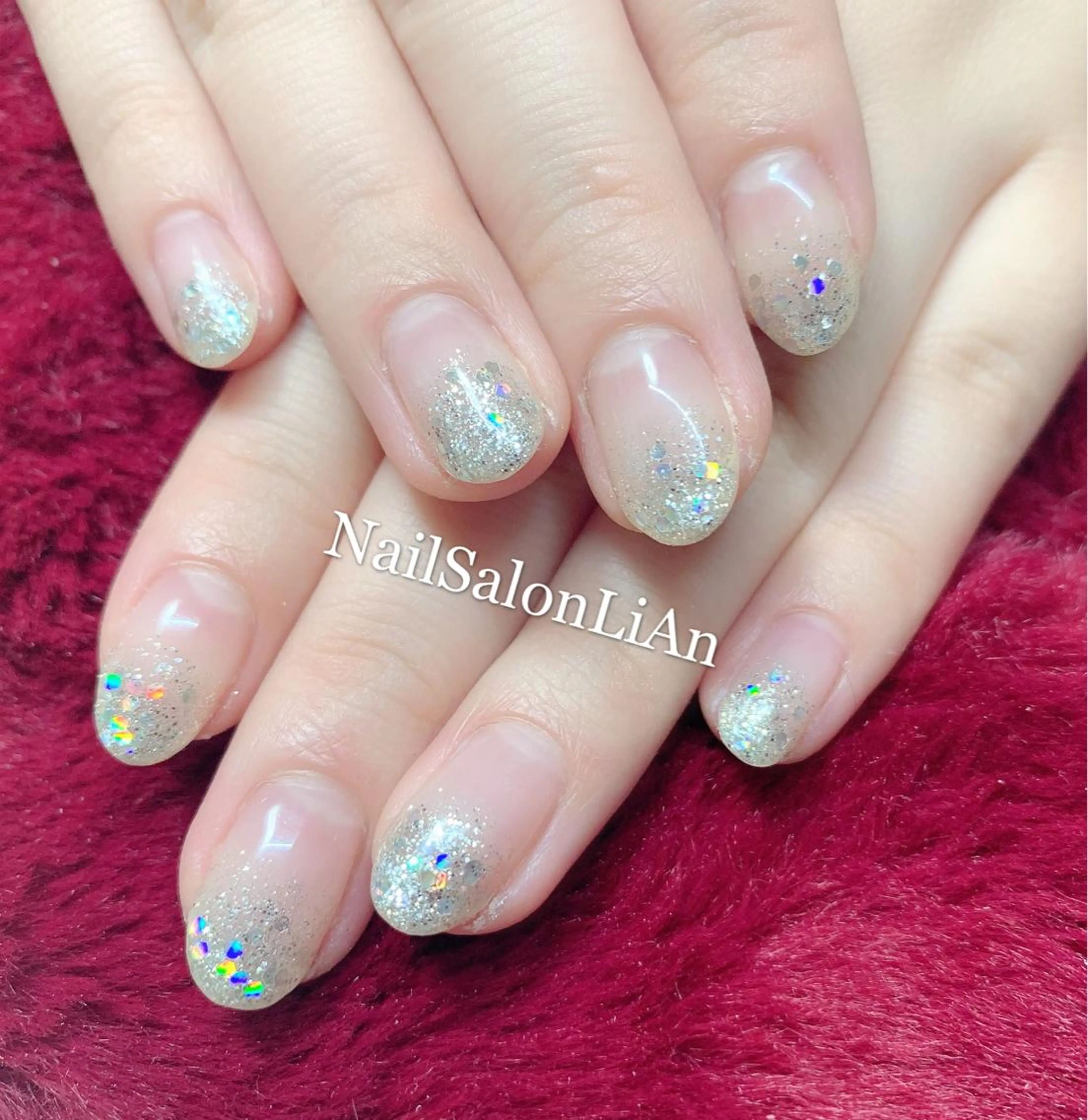 ネイル グラデーション ラメ(グリッター) ラメグラデーション ハンドネイル NailSalon LiAnのネイルデザイン