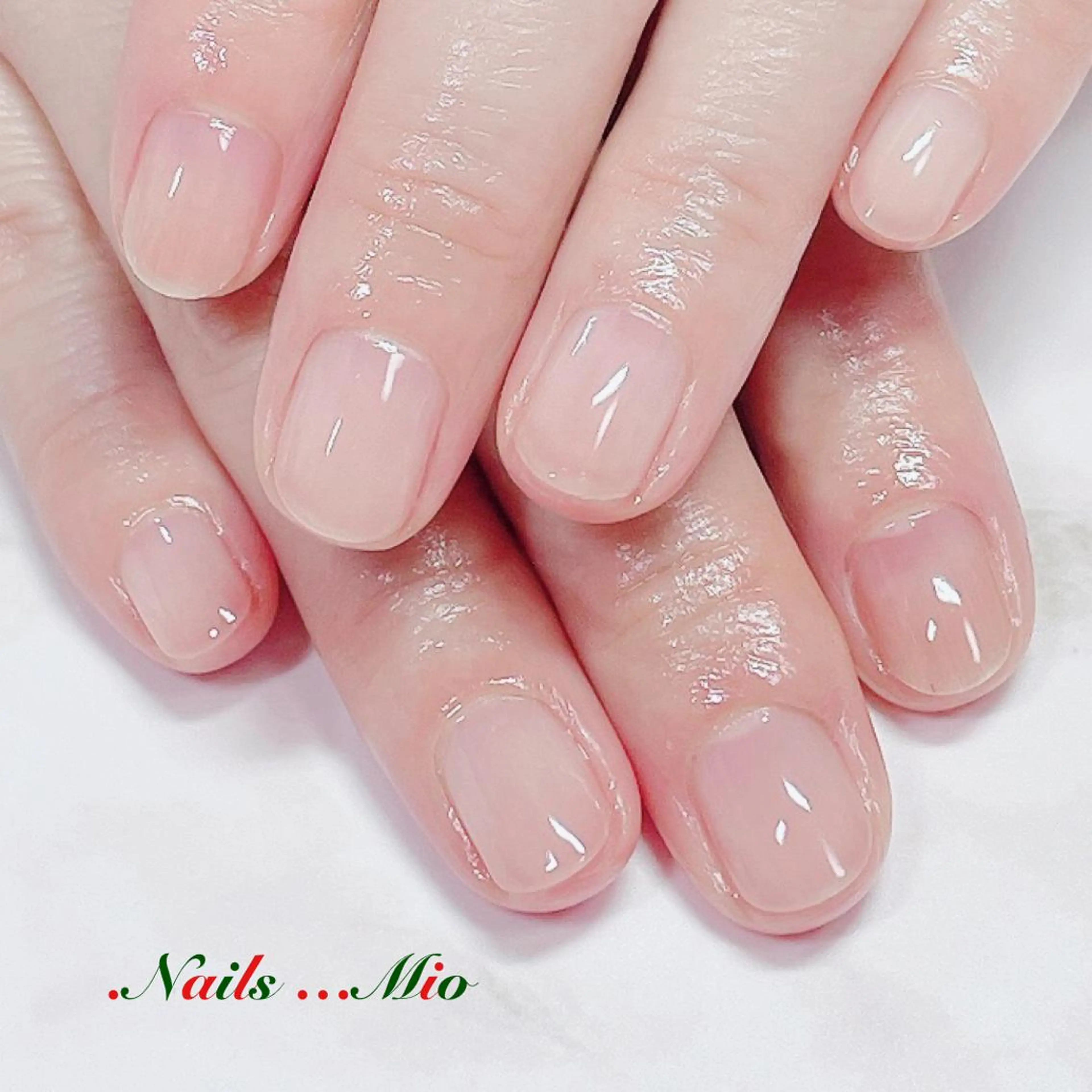 ネイル クリアネイル ワンカラーネイル .Nails Mio 赤羽西ネイルサロンのネイルデザイン
