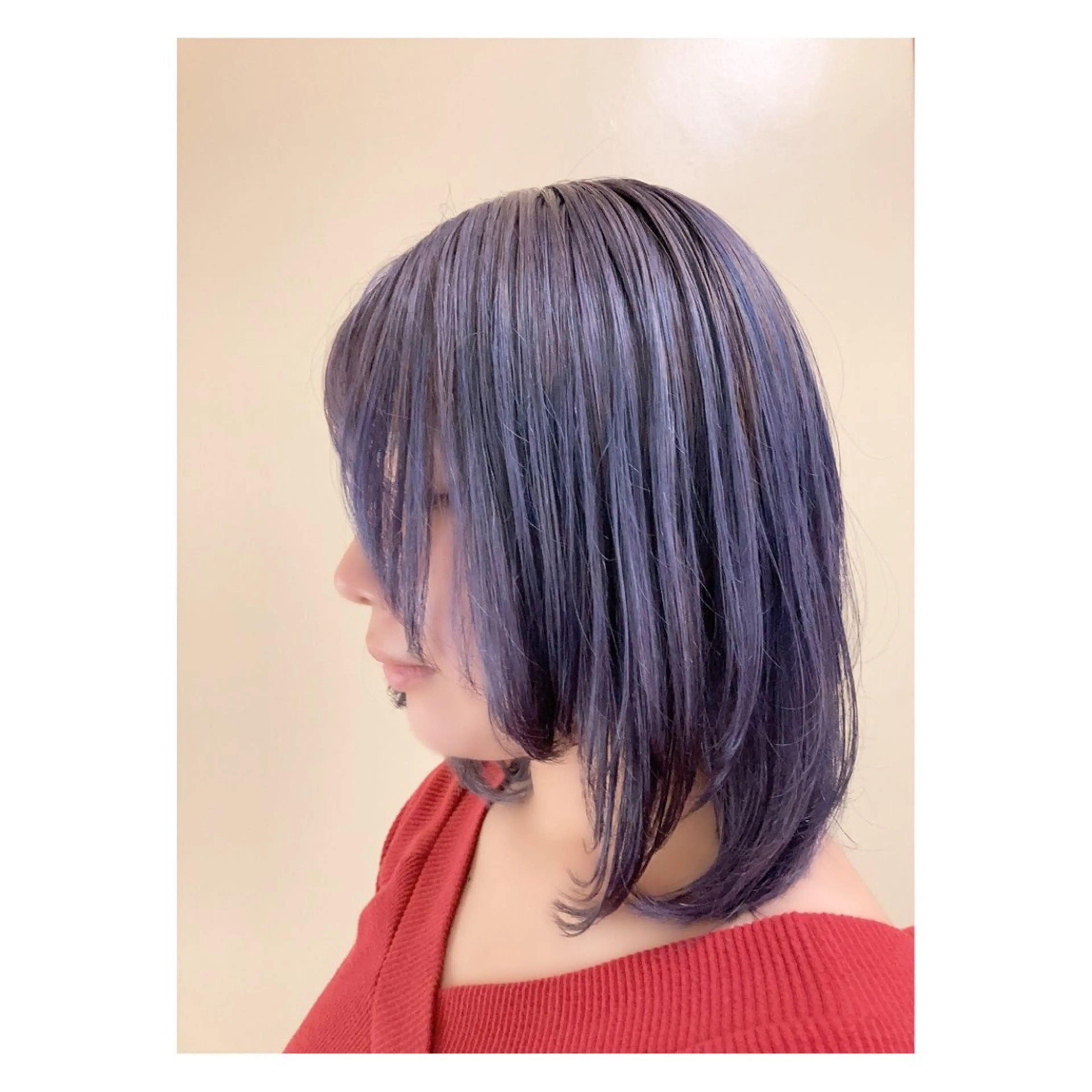 ミディアム カラー ブリーチ ブルーカラー カット ヘアカラー トリートメント Mole  Me所属・中野 誠子のヘアスタイル