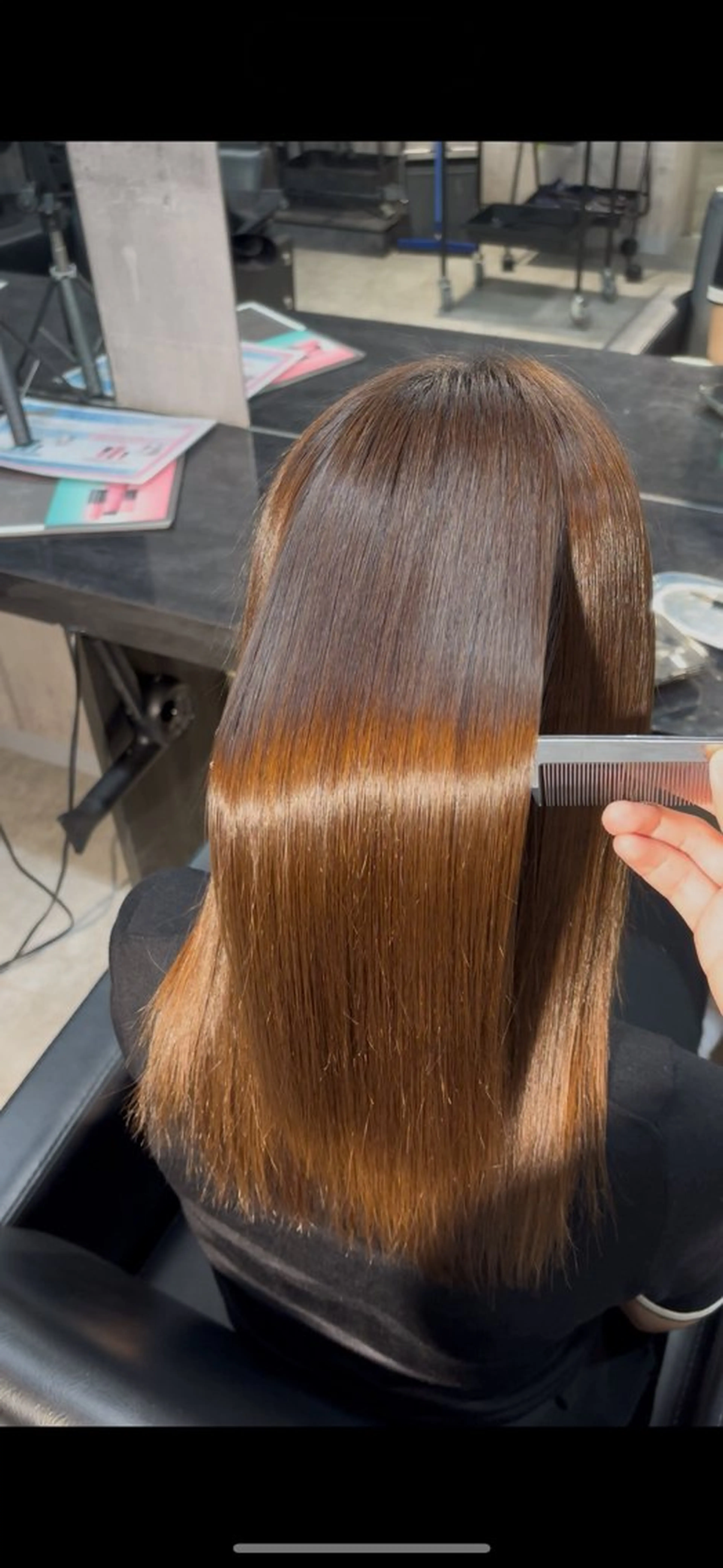 ロング 縮毛矯正 縮毛矯正 溝渕朋也 /髪質改善ストレートのヘアスタイル