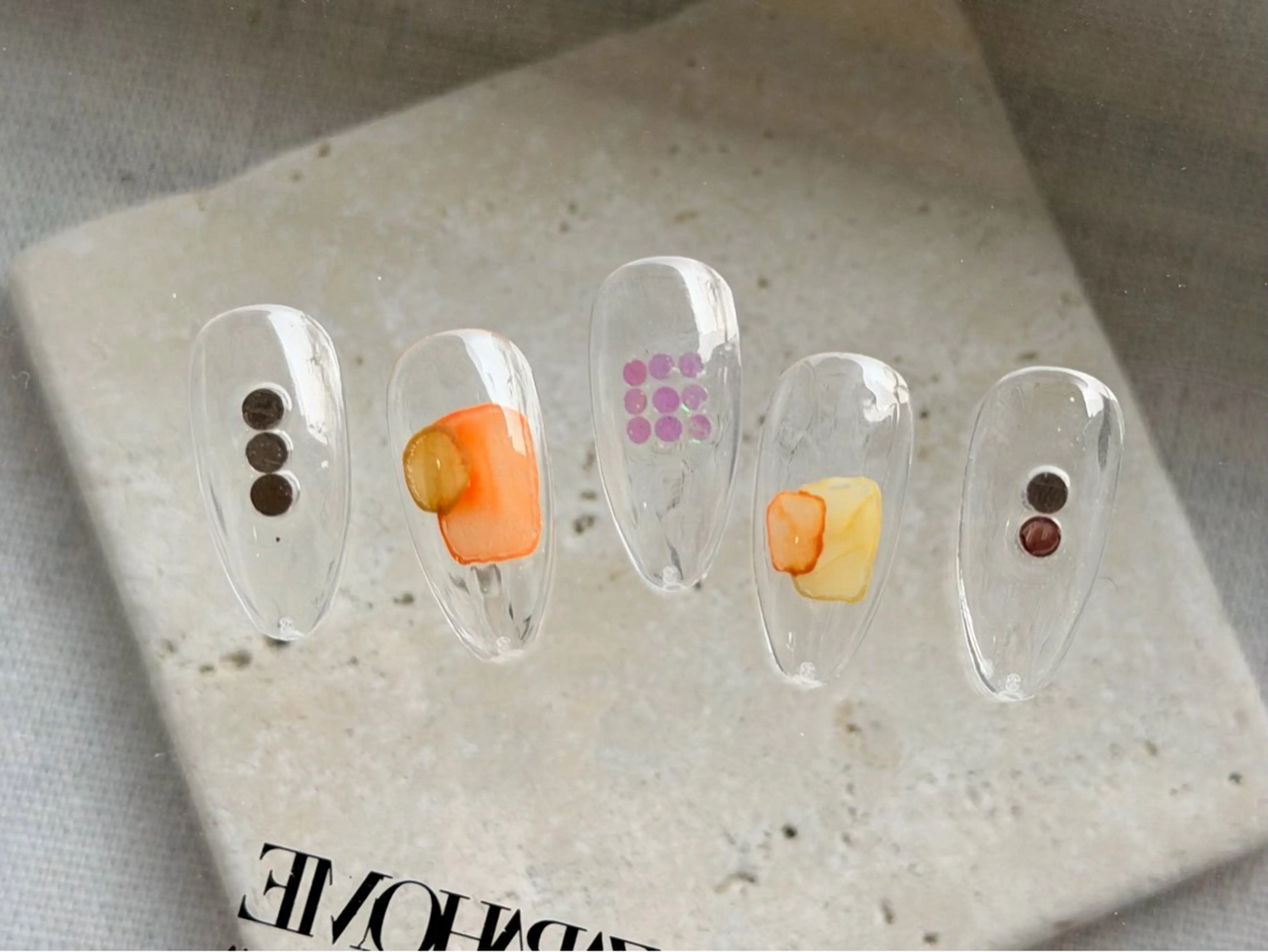 ネイル クリアネイル ラメ(グリッター) ハンドネイル ANOVA所属・ANOVA アノヴァのネイルデザイン