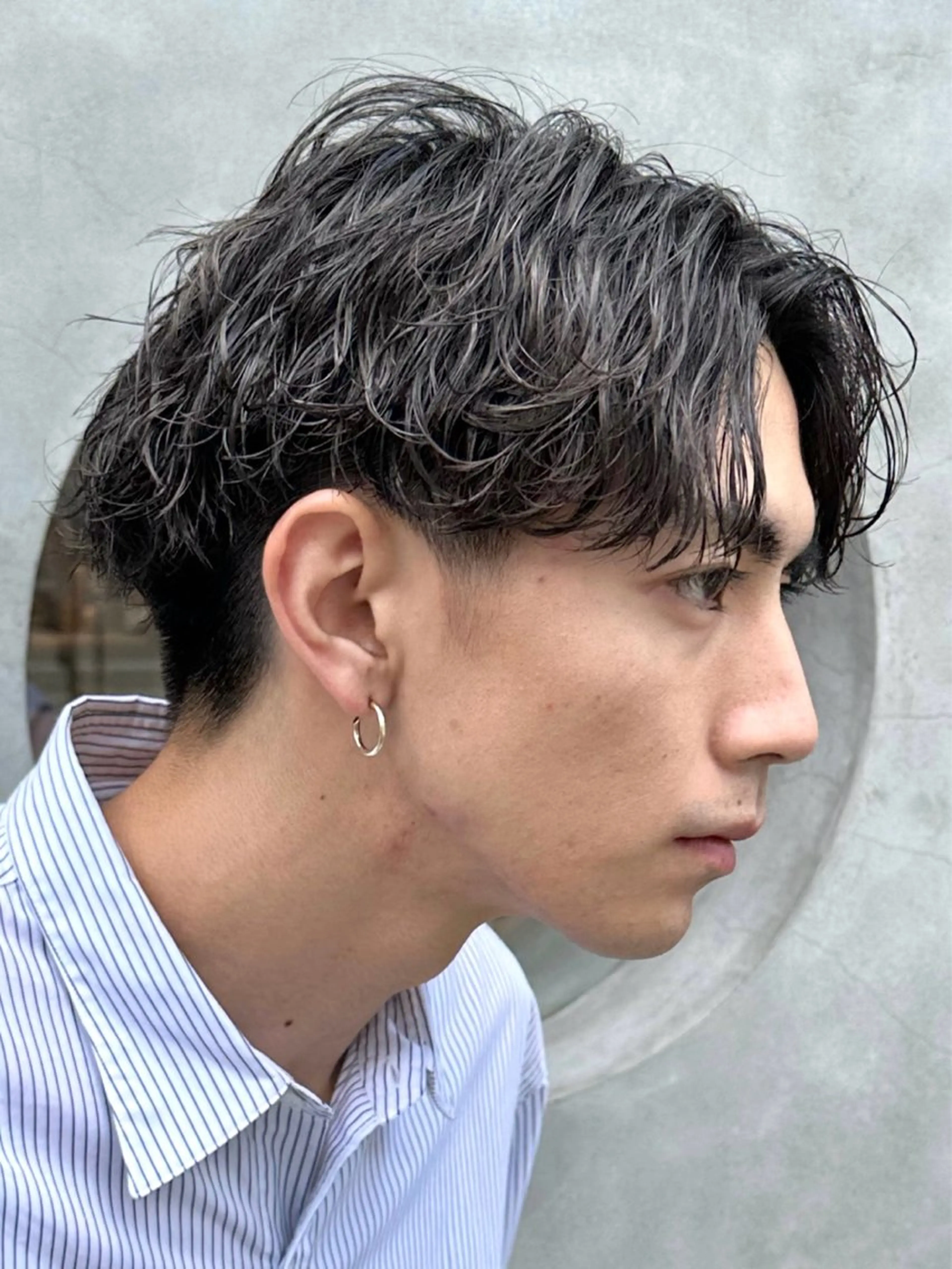 ショート パーマ メンズ 透明感カラー ／ カット ／ コハのヘアスタイル