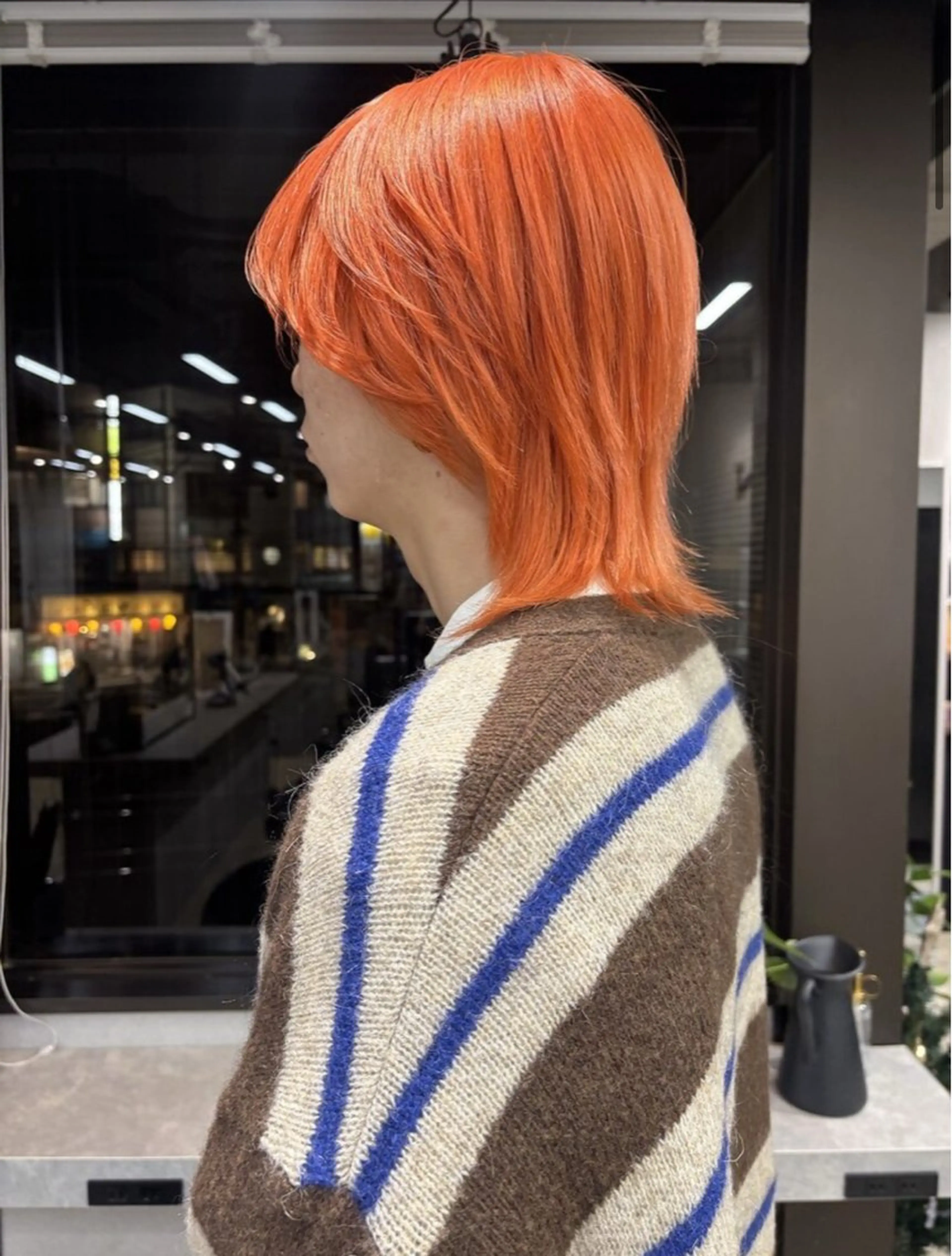 ミディアム カラー ブリーチ オレンジ ヘアカラー ブレンバイドット所属・ニュアンスカラー/ 🫧レミ(坊主)のヘアスタイル