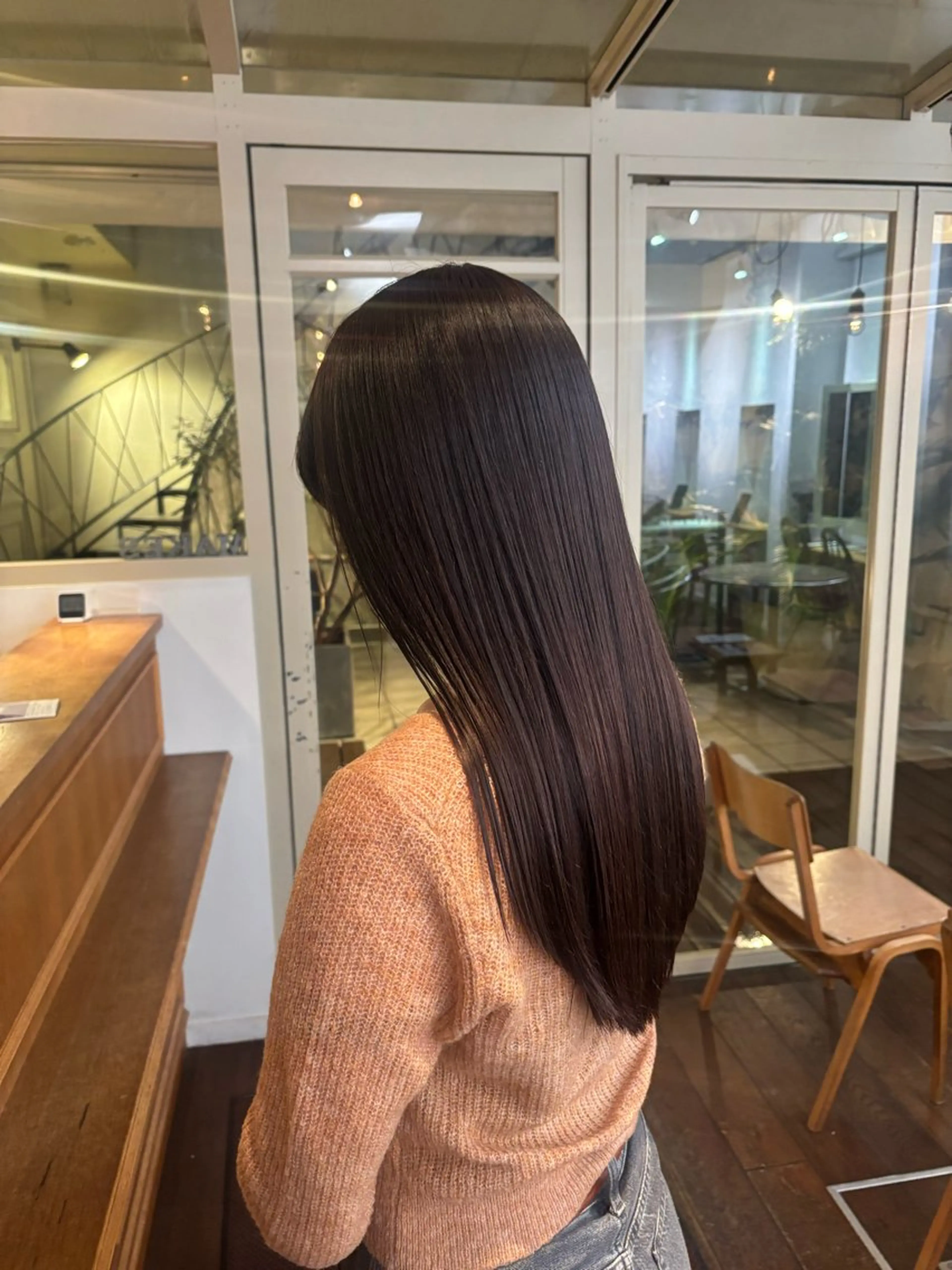 ロング カラー ヘアカラー くいた あやなのヘアスタイル