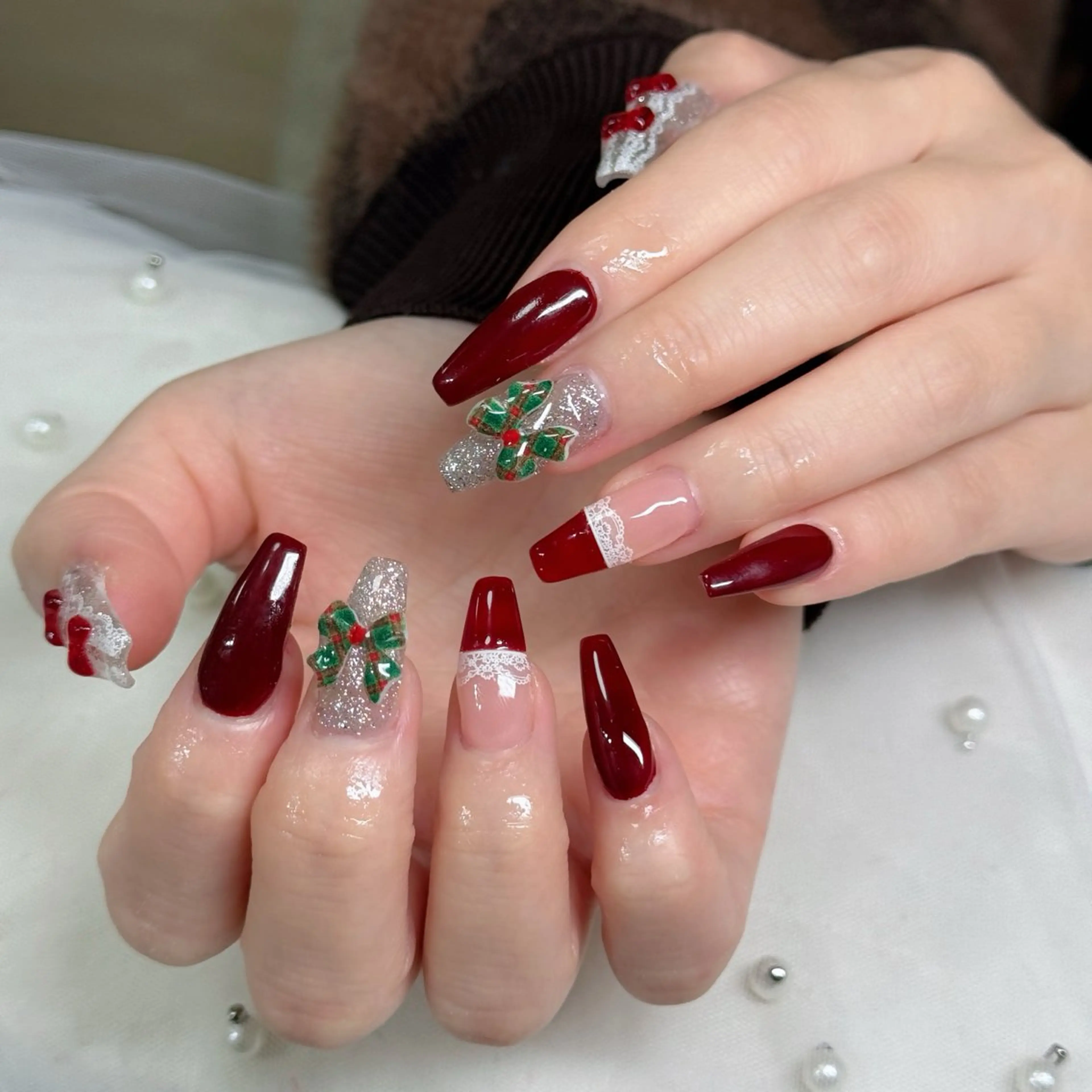 ネイル フットネイル フレンチネイル グラデーション 韓国ネイル ロングネイル ハンドネイル Hani Nail Salonのネイルデザイン