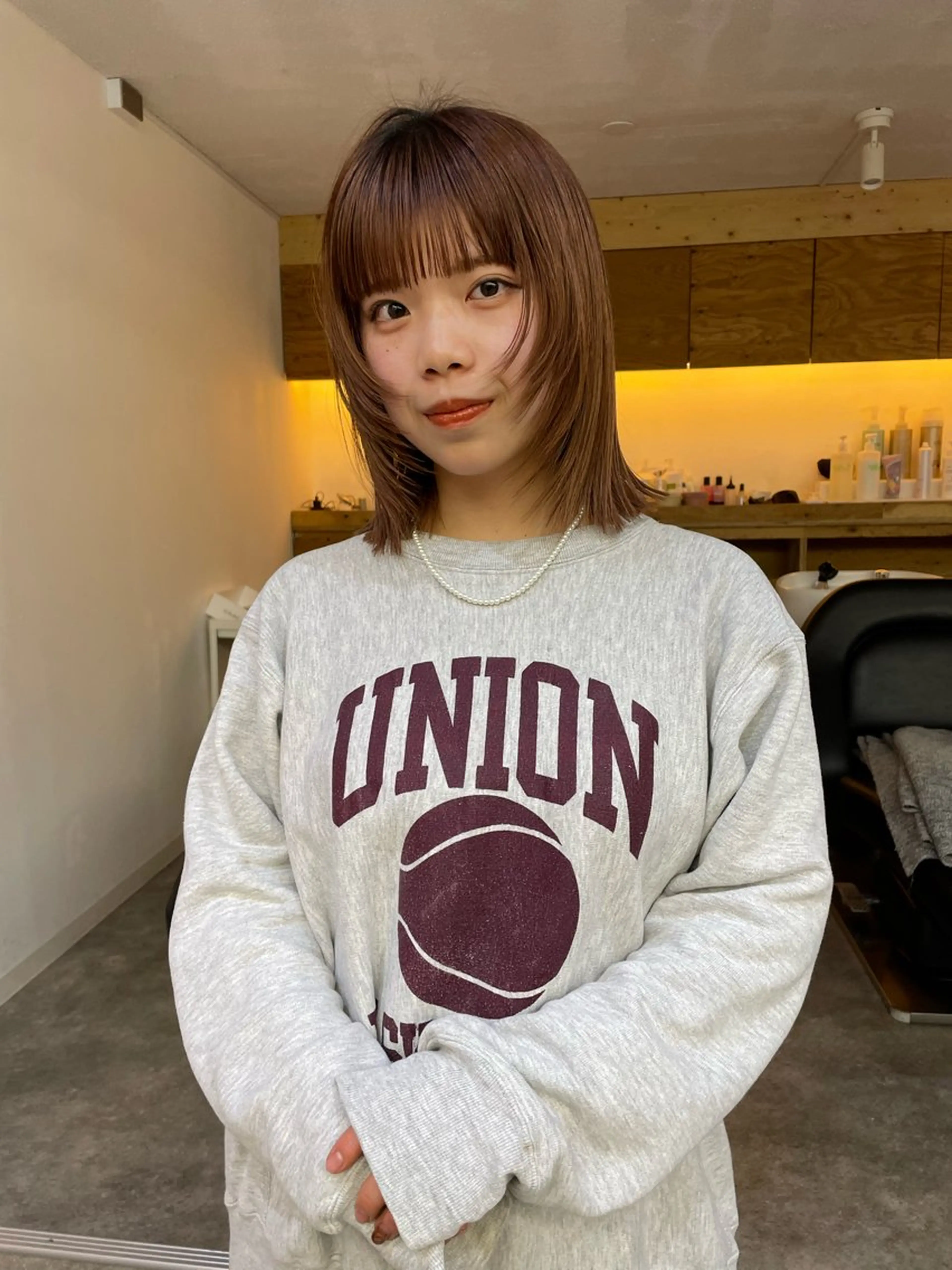 ミディアム カット sakura🌸 レイヤー/韓国ヘアのヘアスタイル