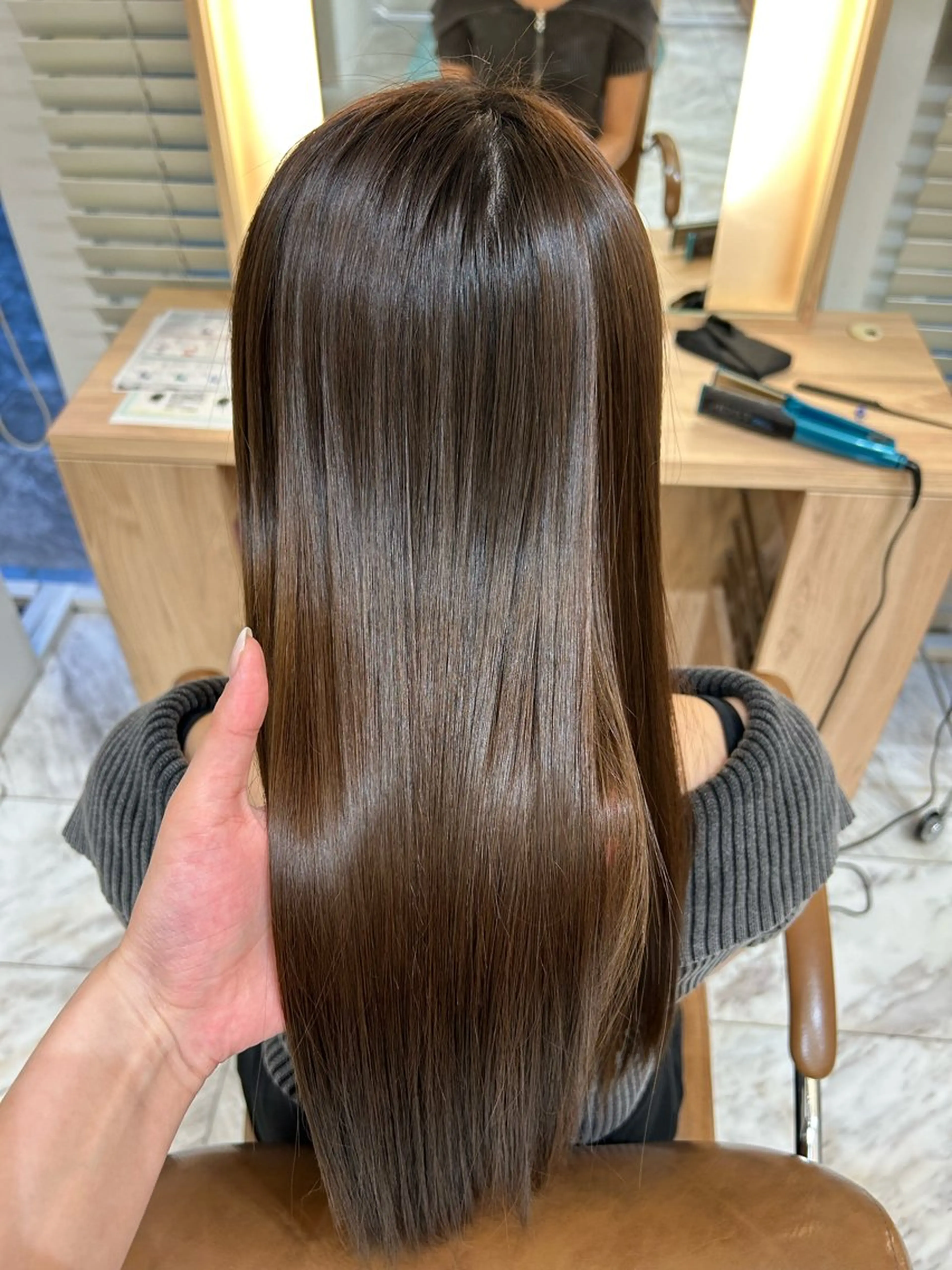 ロング 縮毛矯正 ATENA  六本松所属・末成 紗乃のヘアスタイル