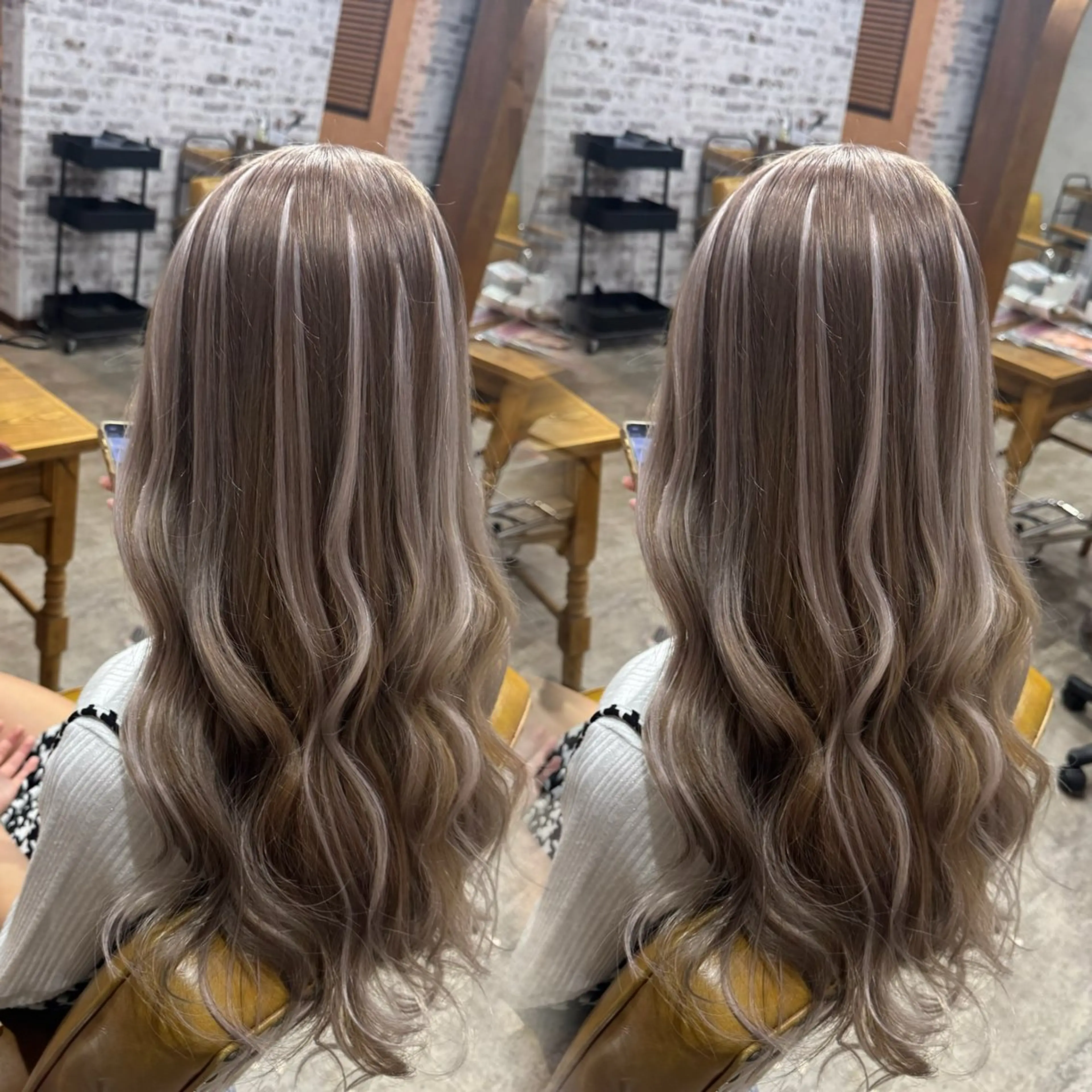 セミロング ヘアカラー lisa  ︎︎のヘアスタイル