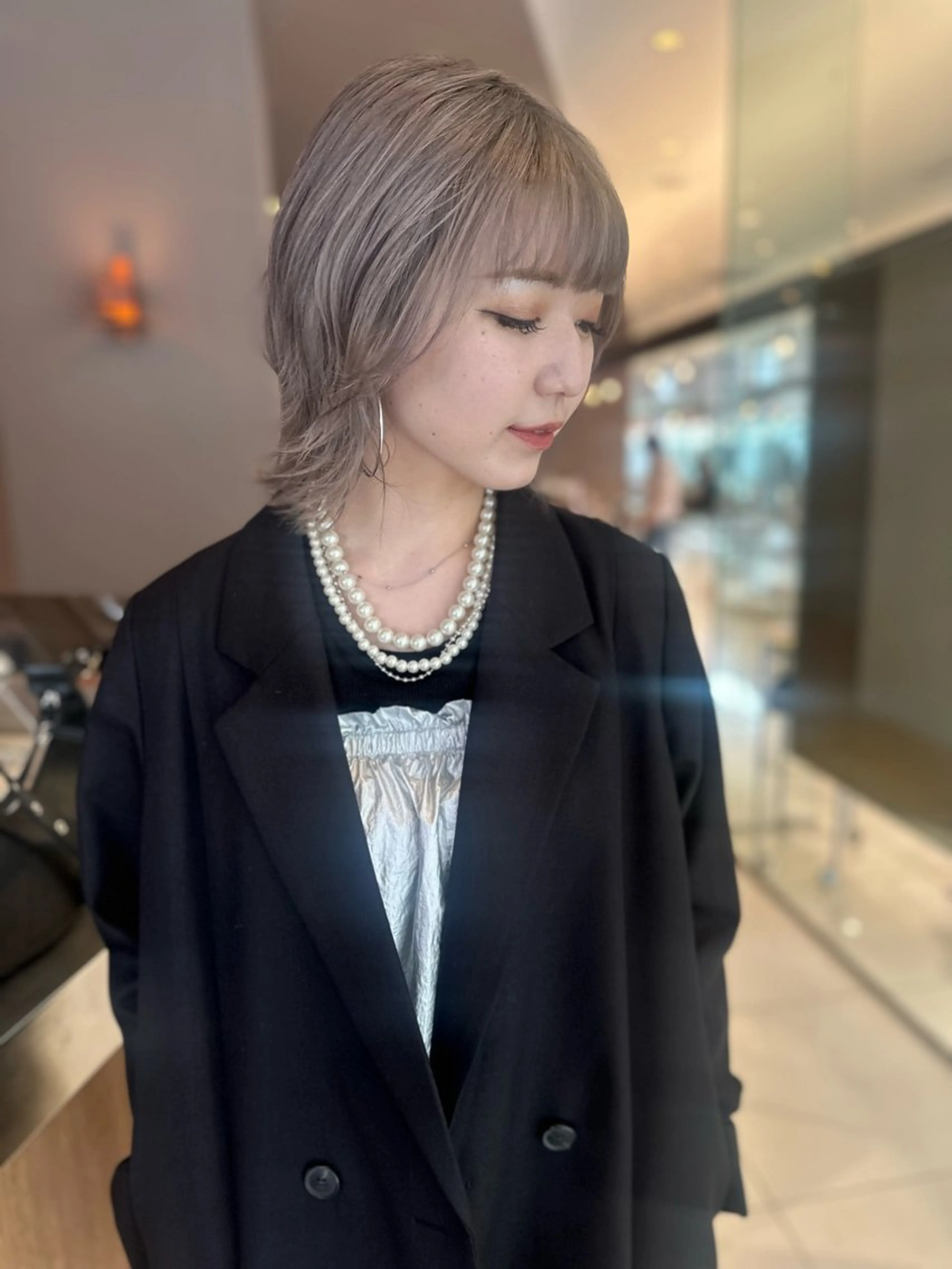 ミディアム カラー グレージュ エスポワール所属・YUSHI HORIUCHIのヘアスタイル