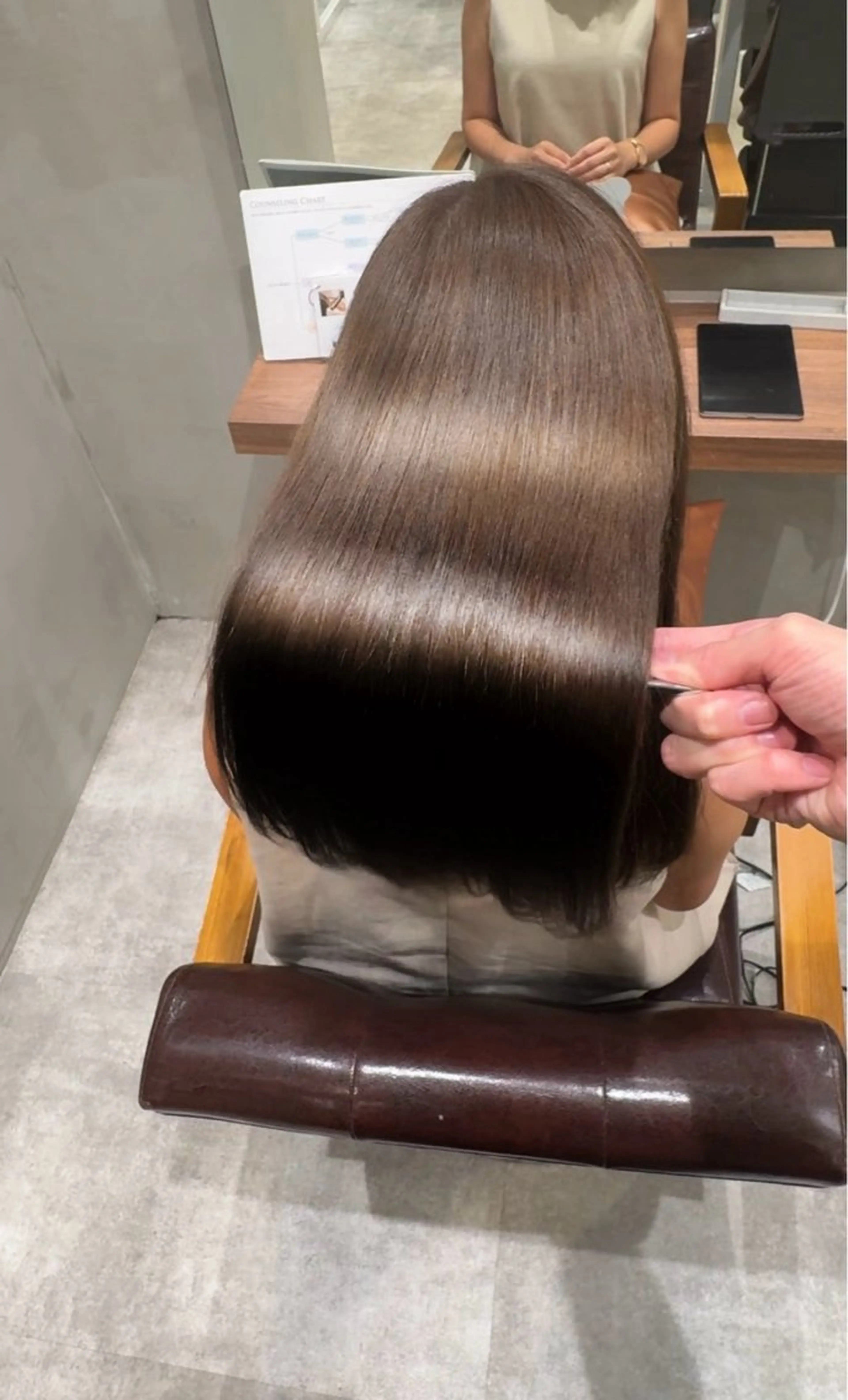 ロング カラー ヘアアレンジ カット ヘアカラー 縮毛矯正 新宿 /髪質改善/ 縮毛矯正/ヒュウガのヘアスタイル