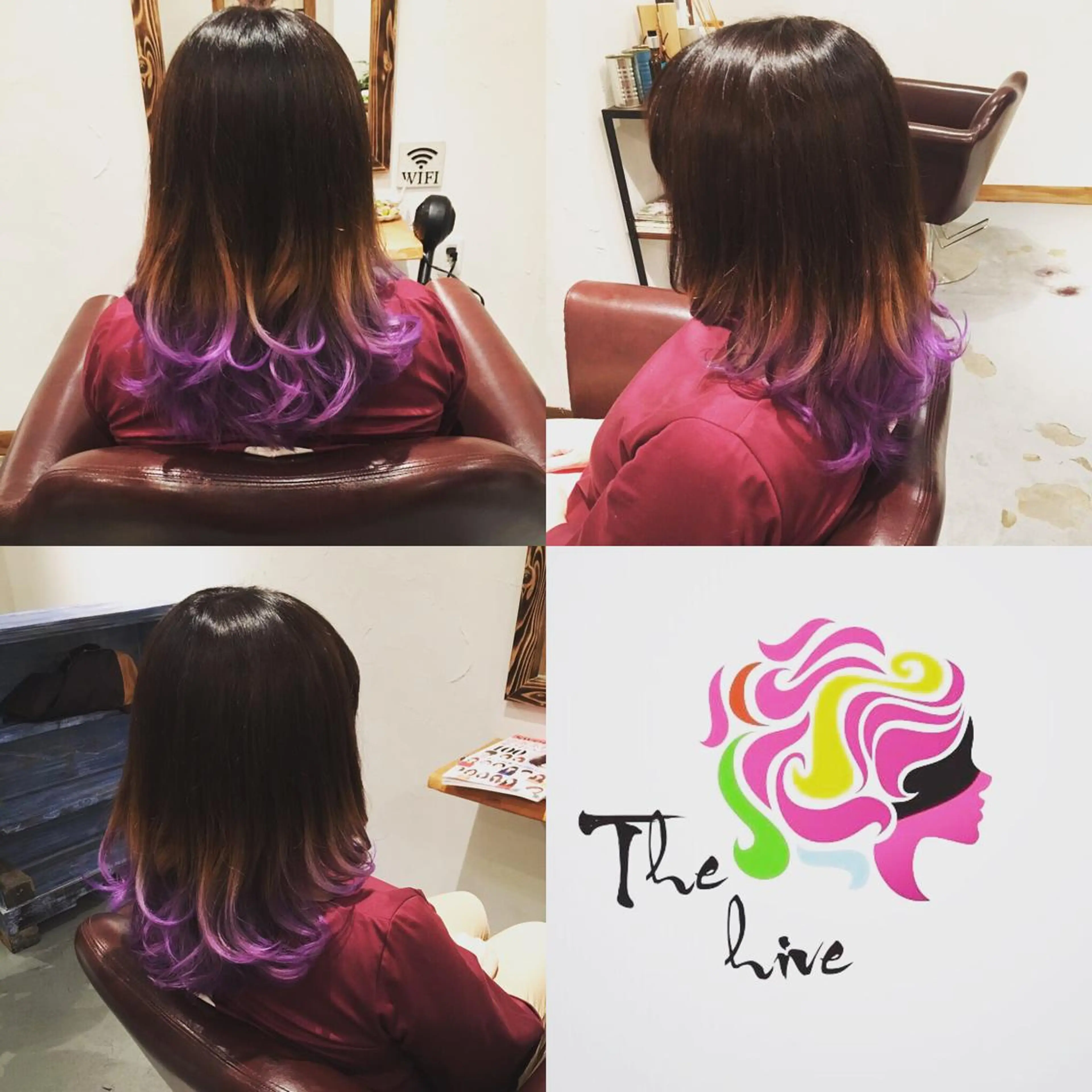 ロング カラー カット ヘアカラー Hair salon The  hiveのヘアスタイル