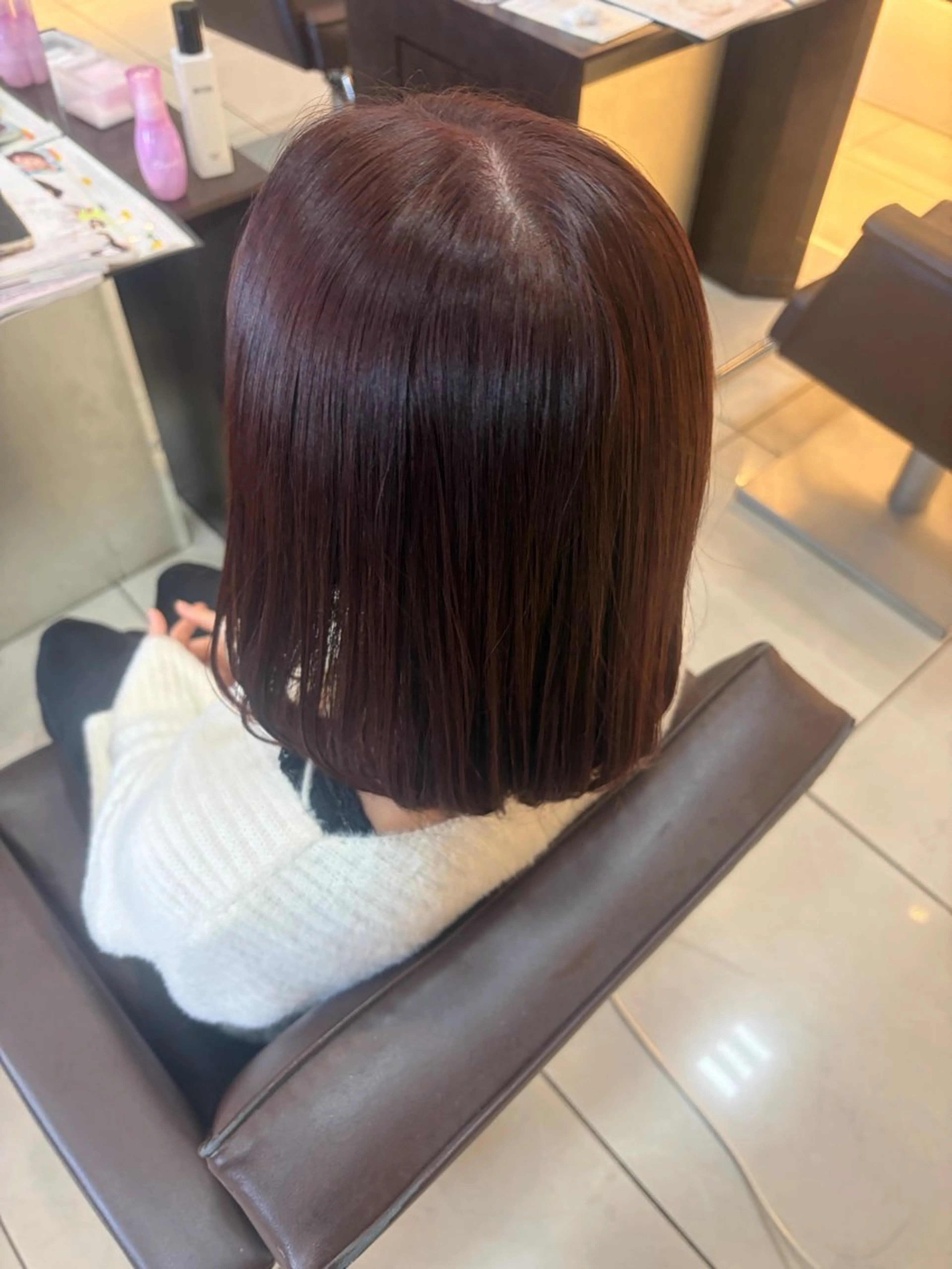 ミディアム カラー 透明感カラー ラベンダーカラー ピンクカラー 髪質改善 トリートメント ヘアカラー トリートメント ピンクカラー🩷スパ ニスト🧴みき🎀のヘアスタイル