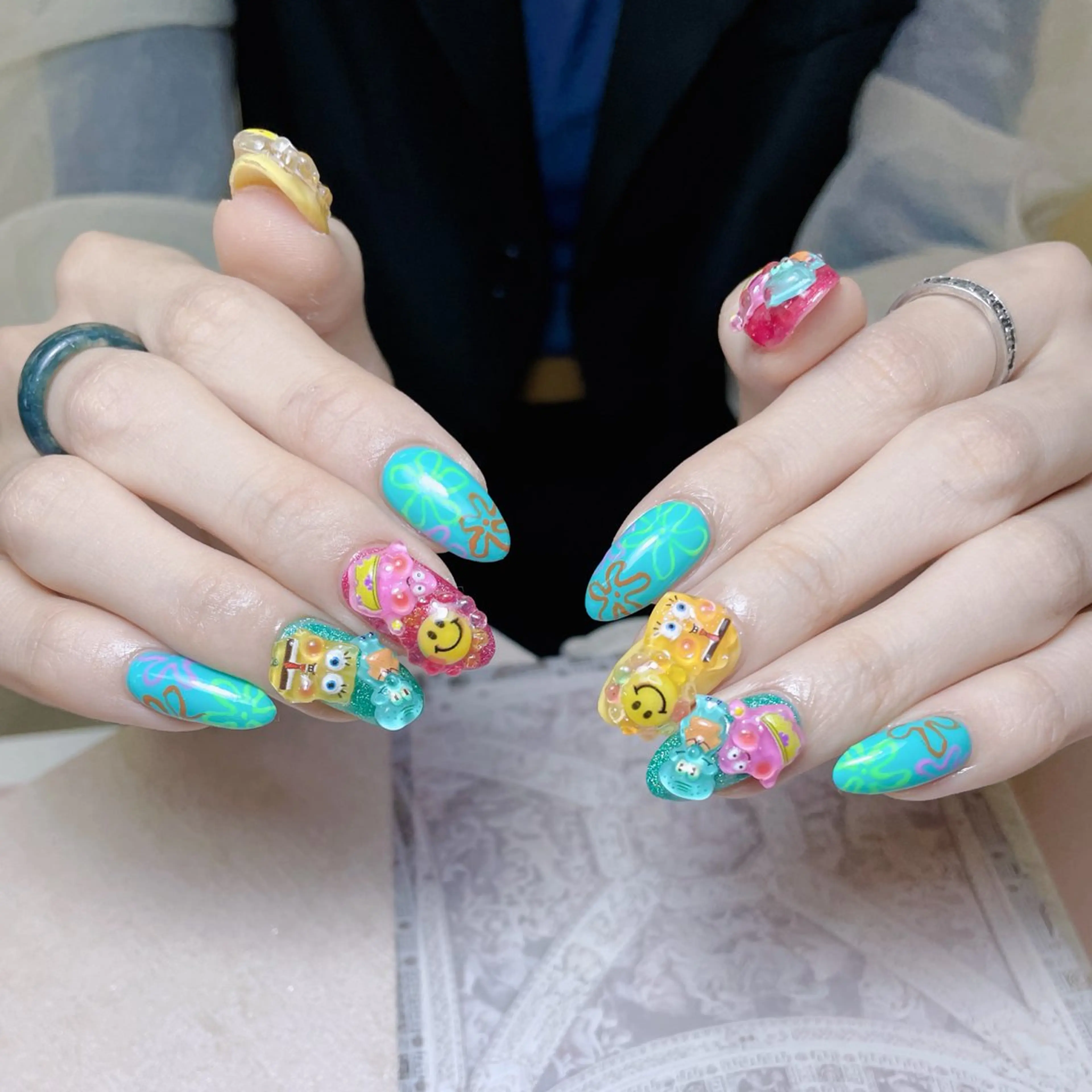 ネイル フレンチネイル キラキラネイル マグネットネイル ミラーネイル スカルプネイル ハンドネイル NailPrincess所属・princess スカルプ専門店のネイルデザイン