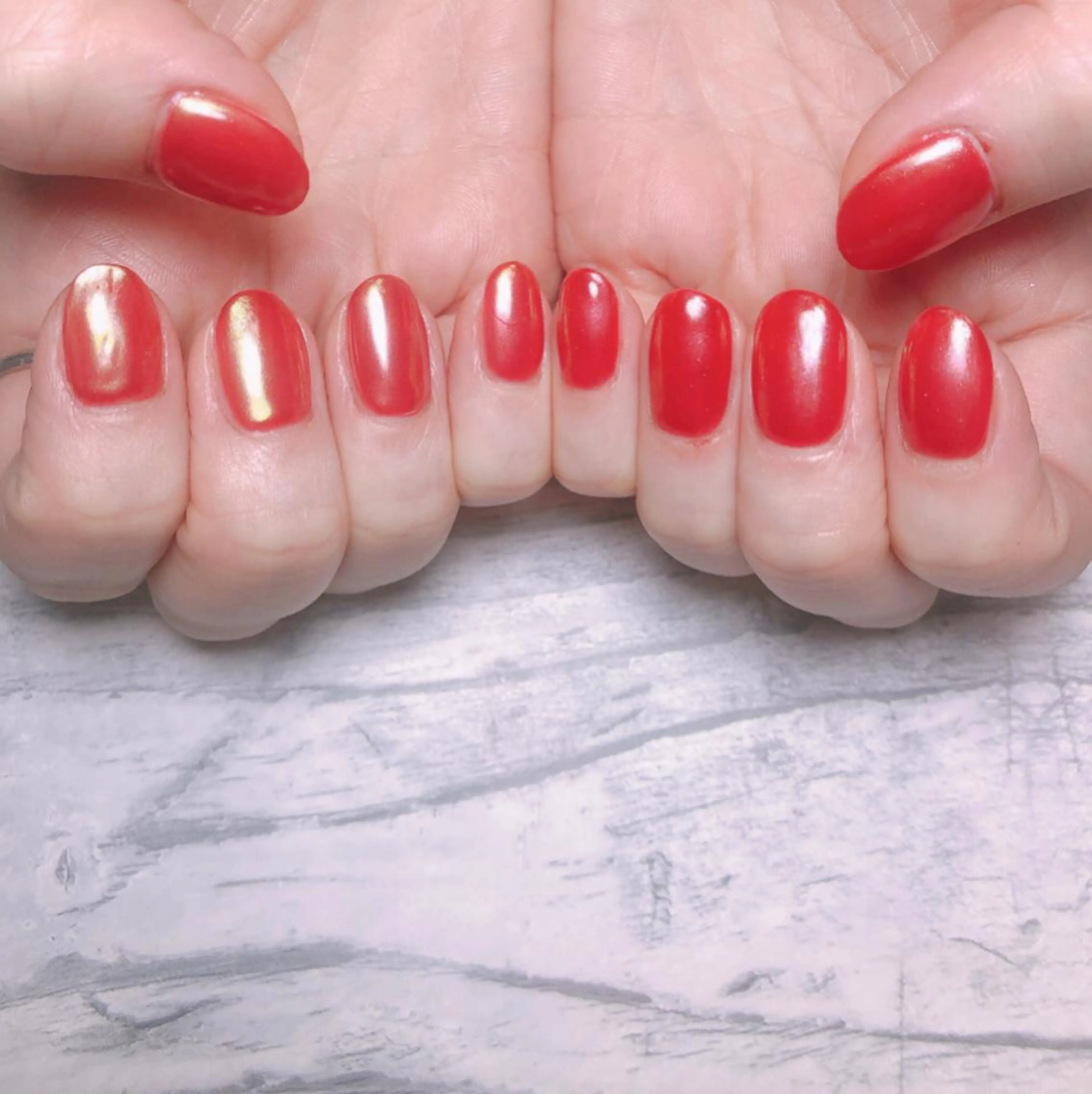 ネイル オーロラネイル ミラーネイル 個室ネイルサロンDolly  Girl〜ドーリーガール〜所属・DollyGirl KYOKOのネイルデザイン