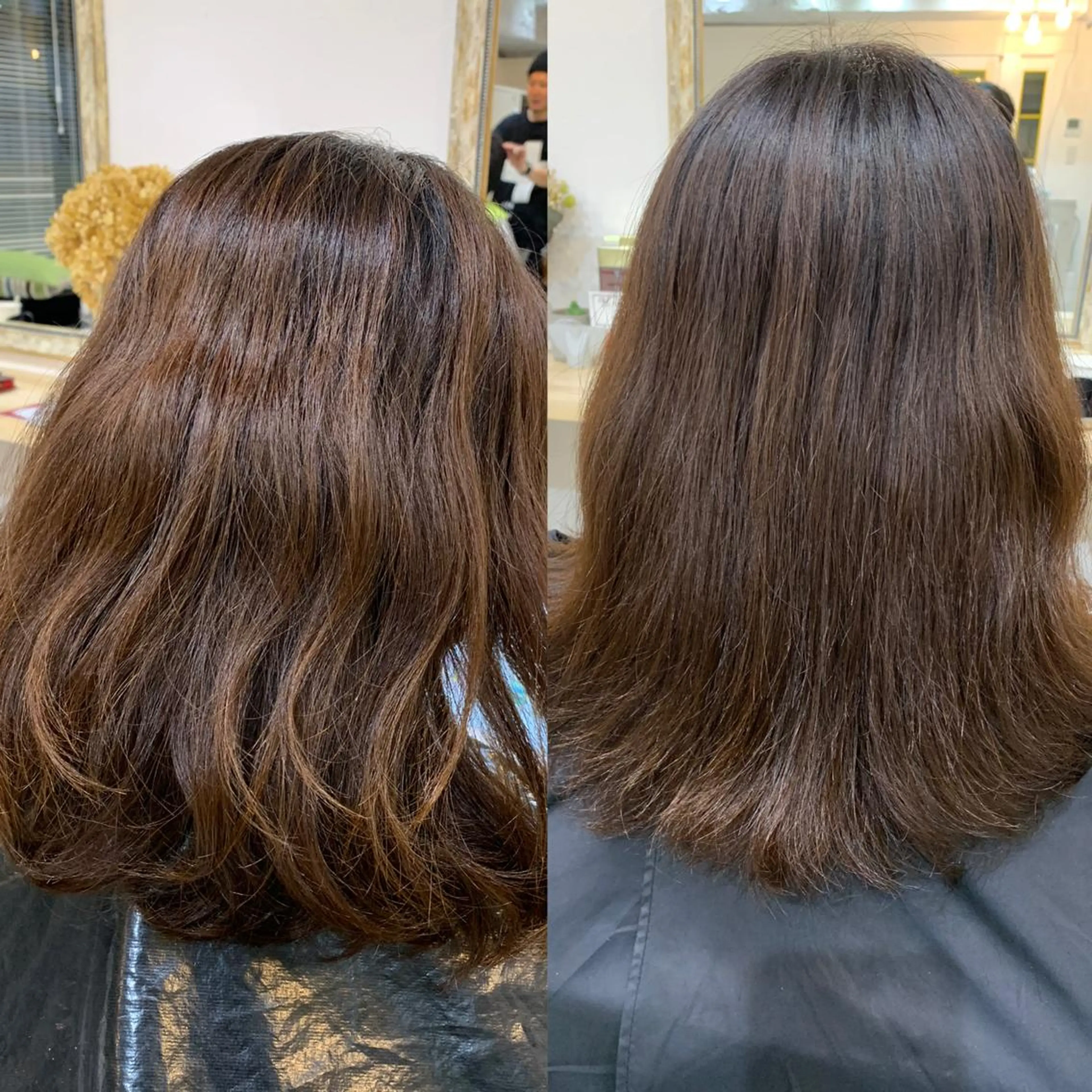 ミディアム 髪質改善 カット トリートメント 山本 悟志のヘアスタイル