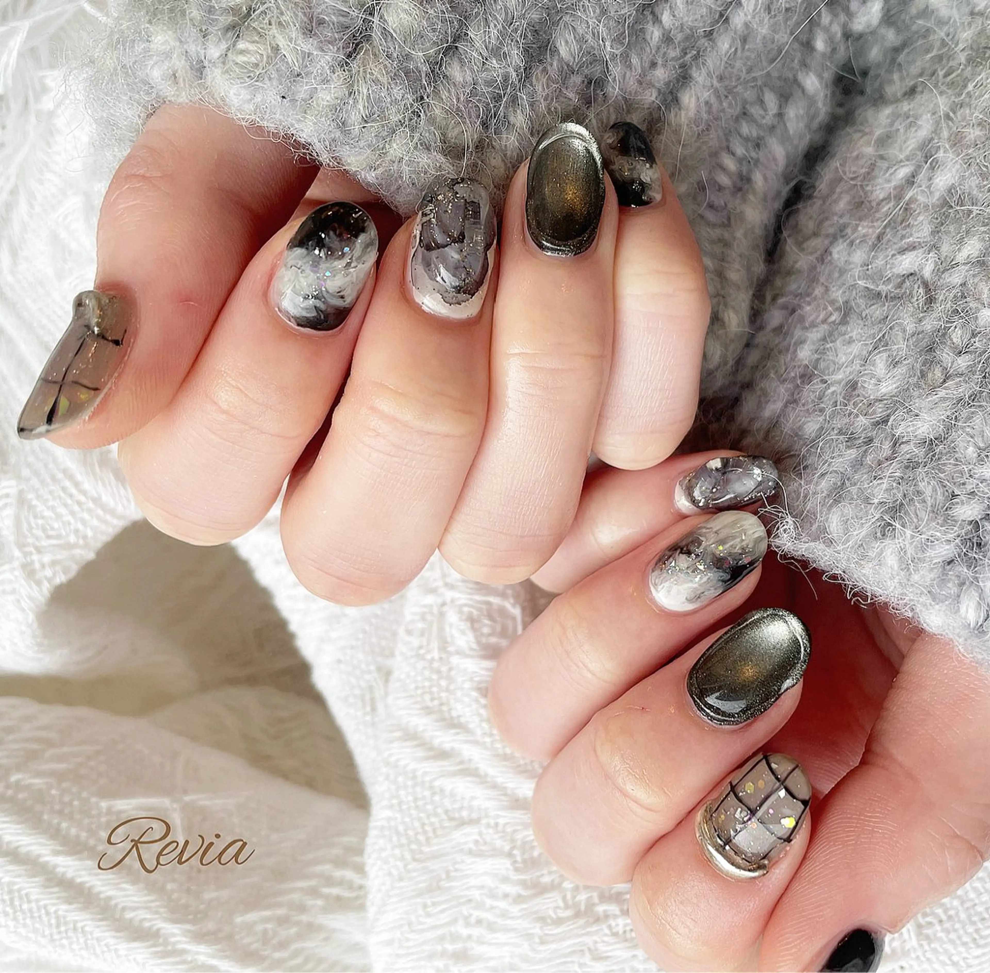 ネイル ハンドネイル revia所属・ERI Nailistのネイルデザイン