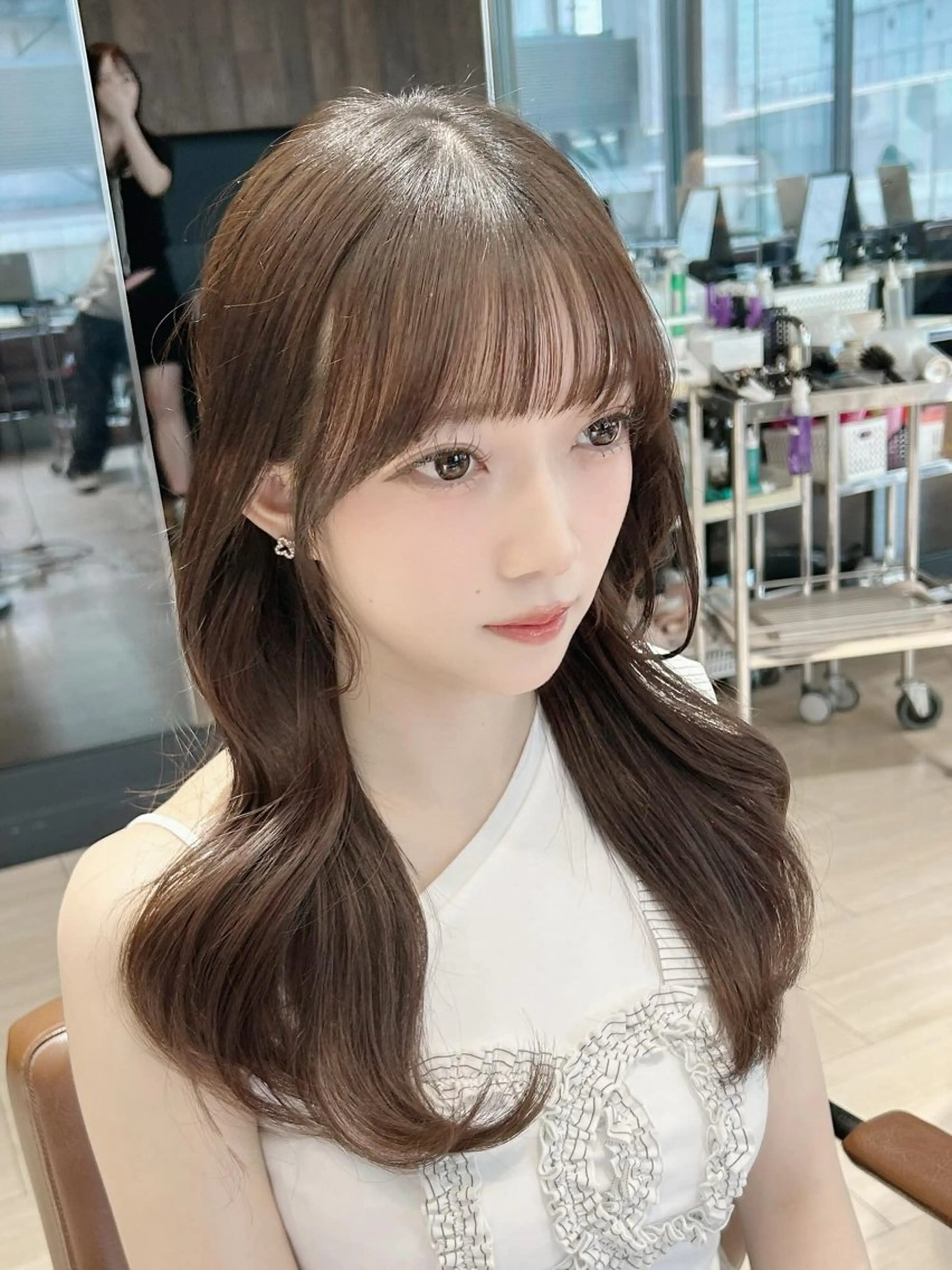 セミロング カット ヘアカラー トリートメント 🎀大竹美侑／顔まわ りカット／レイヤーのヘアスタイル