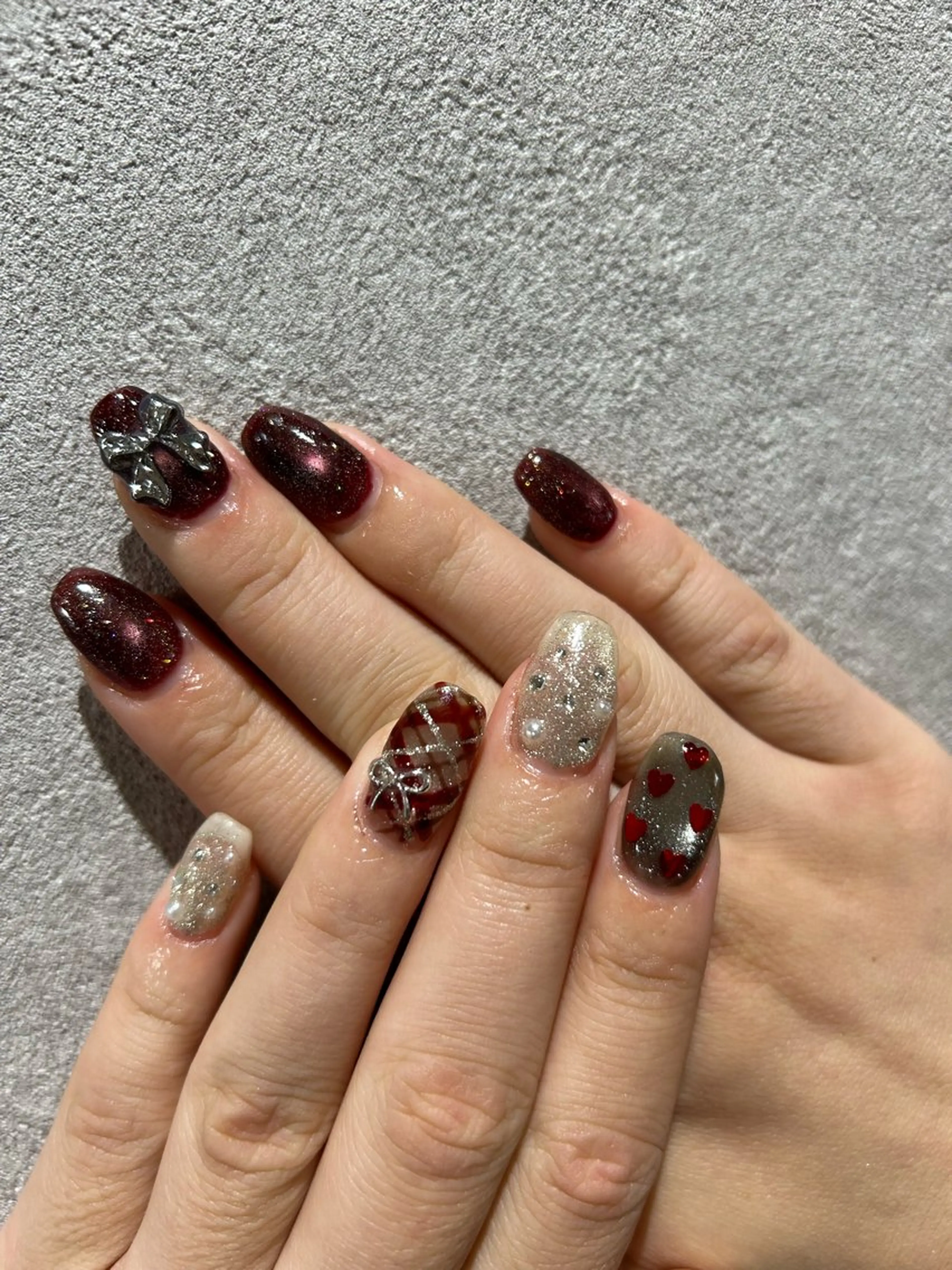 ネイル 冬ネイル クリスマス 大山 なつみのネイルデザイン