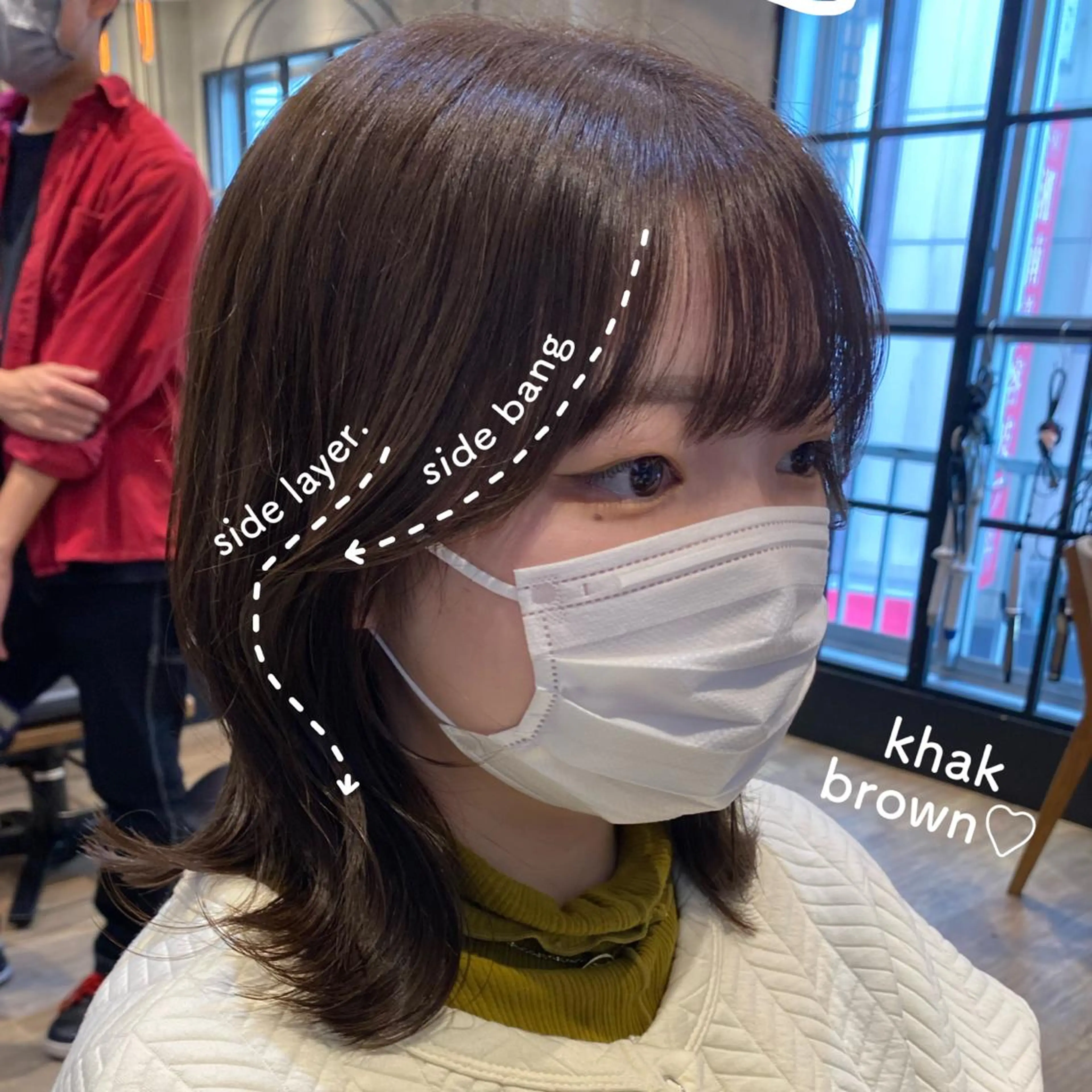 セミロング カット ヘアカラー トリートメント 顔周りcut・ご相談 ＝新宿しずく🇰🇷のヘアスタイル