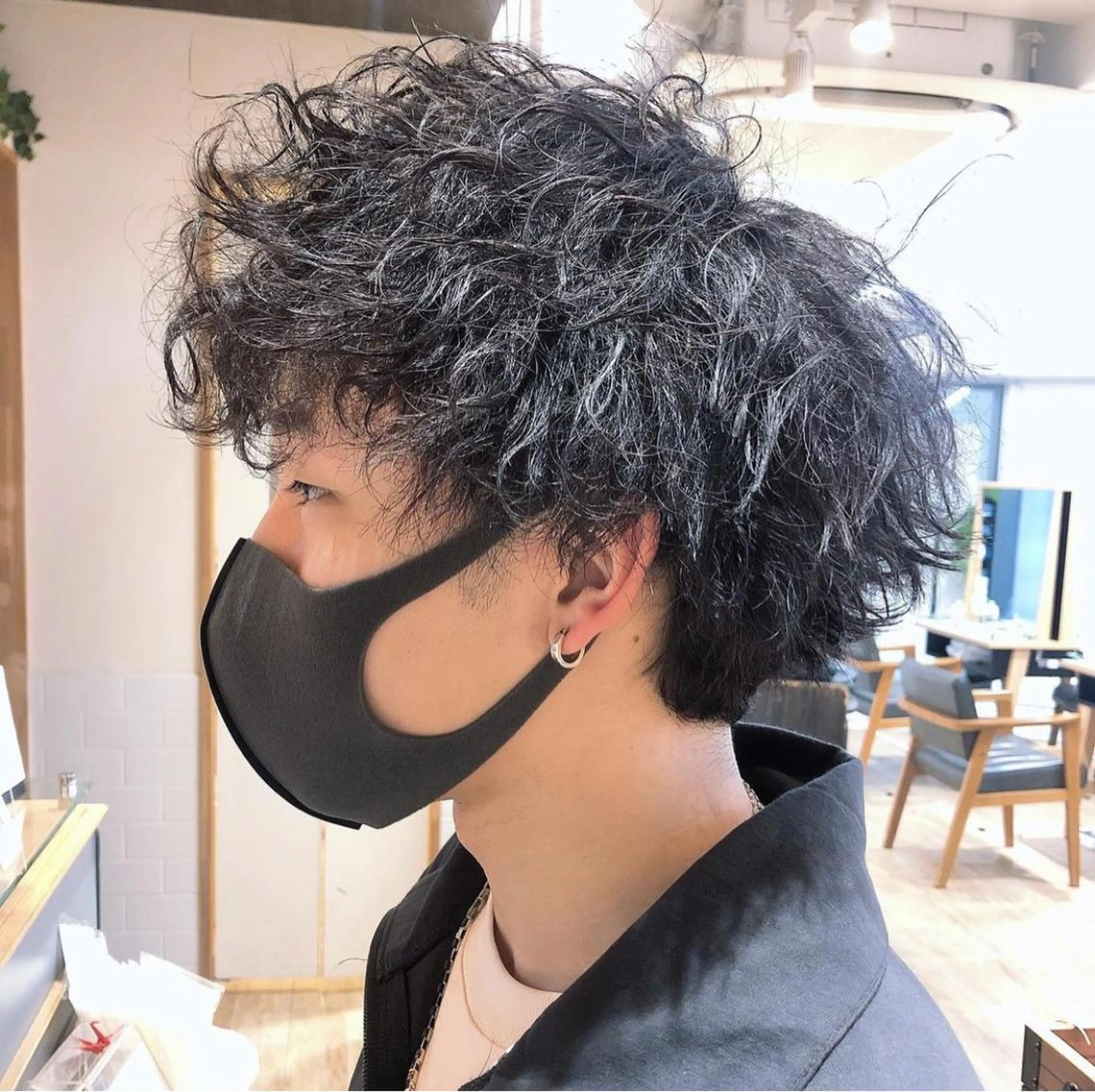 パーマ メンズ 🤎ベージュカラー 🐶メンズパーマのヘアスタイル