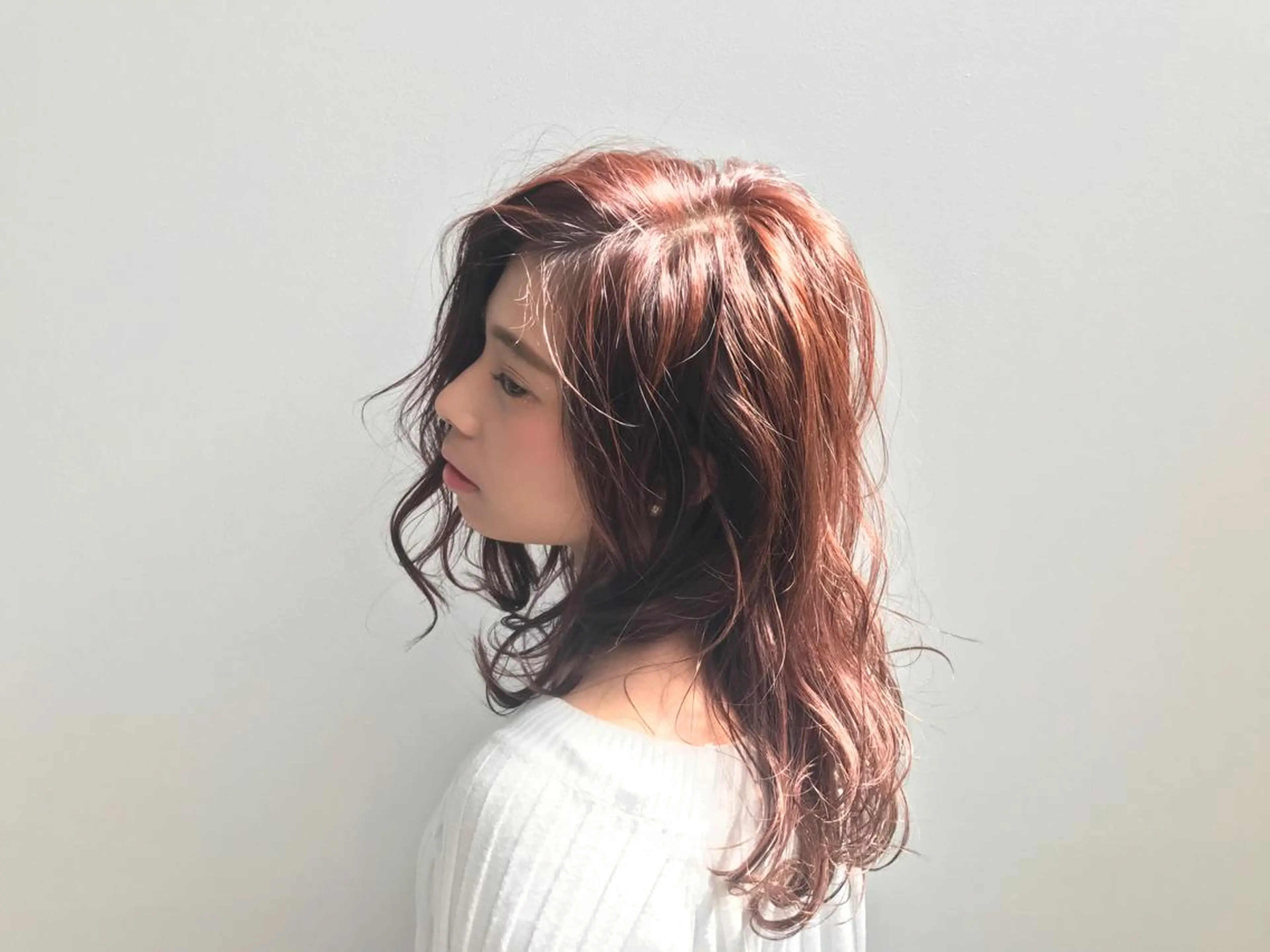 セミロング カラー ヘアアレンジ スズキ シオリのヘアスタイル