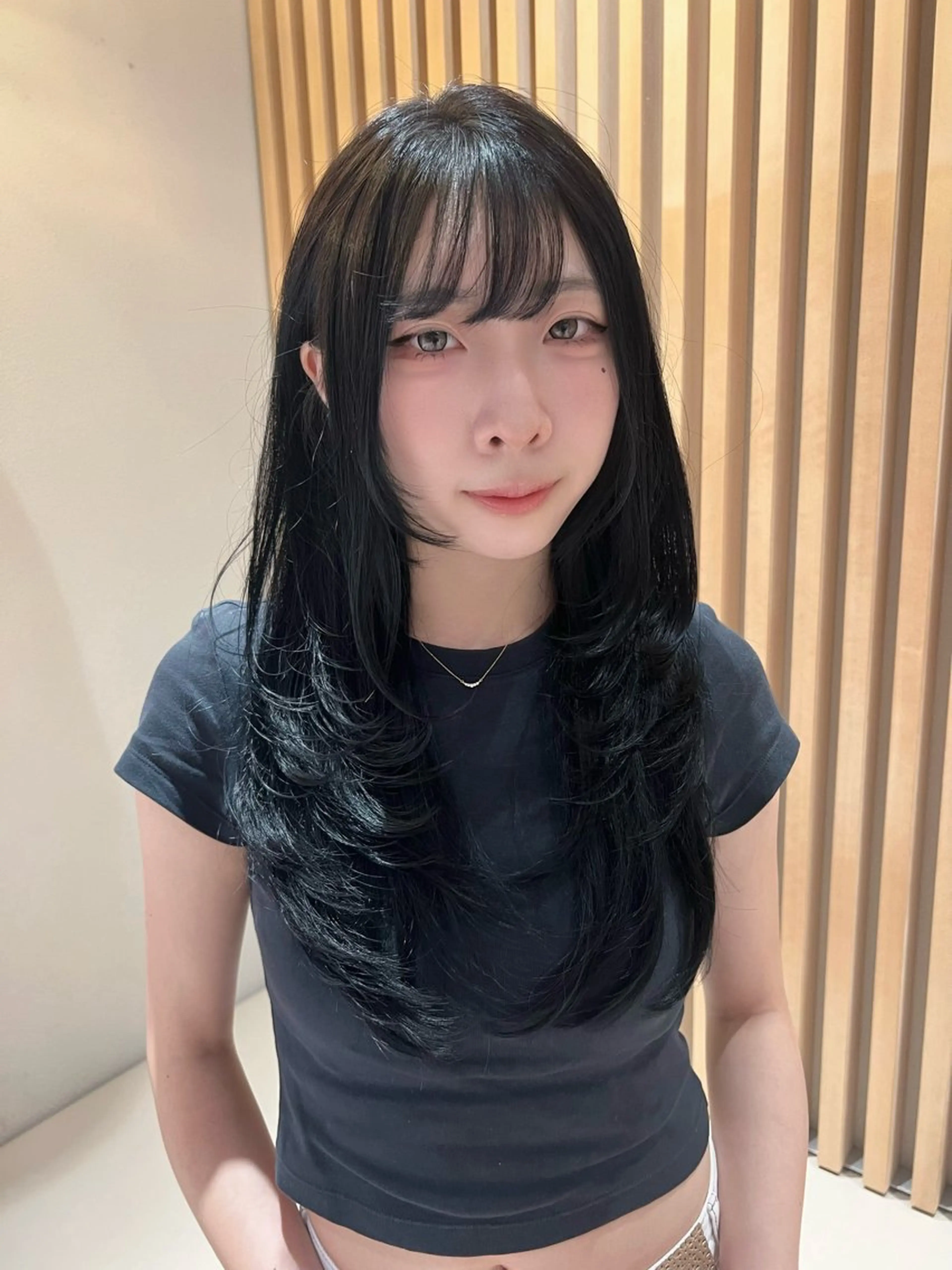 ロング カラー カット ヘアカラー トリートメント レイヤー/韓国 ハイトーン興津史弥のヘアスタイル