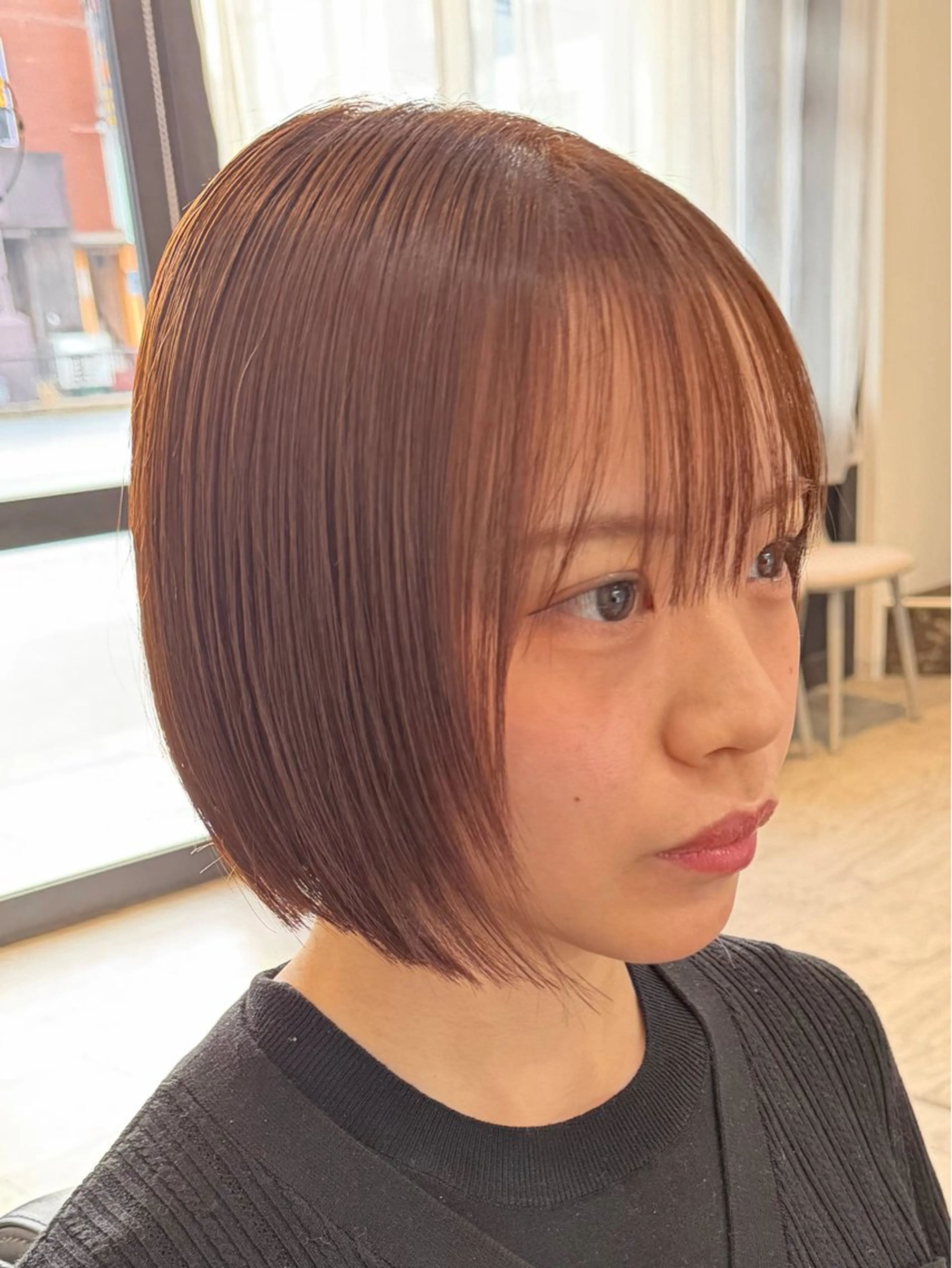 ショート カラー 切りっぱなしボブ ボブ カット ヘアカラー トリートメント ブリーチ/髪質改善/ メンズ/ KOKIのヘアスタイル