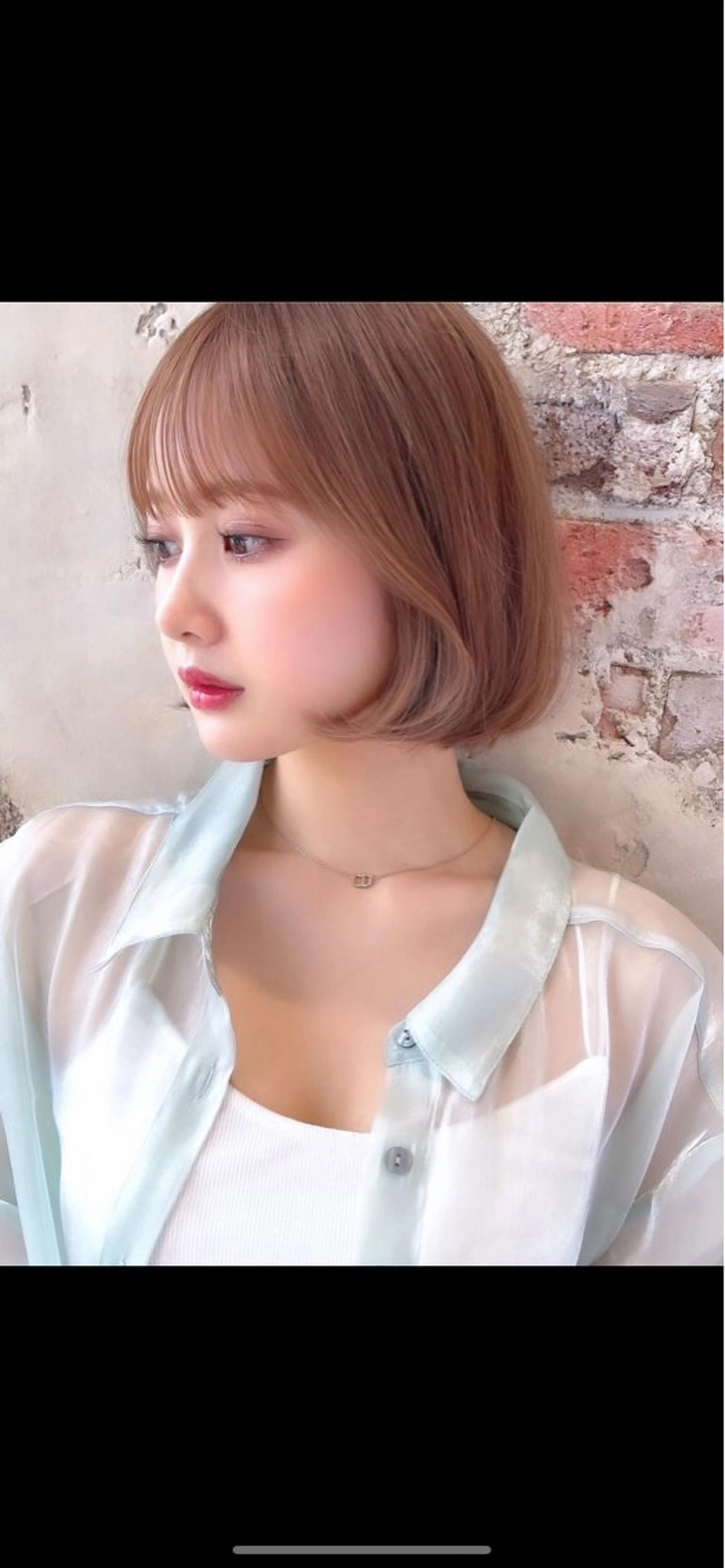 ショート カラー ボブ カット ヘアカラー トリートメント 日本一の小顔カット/ ボブ/顔周り/韓国のヘアスタイル