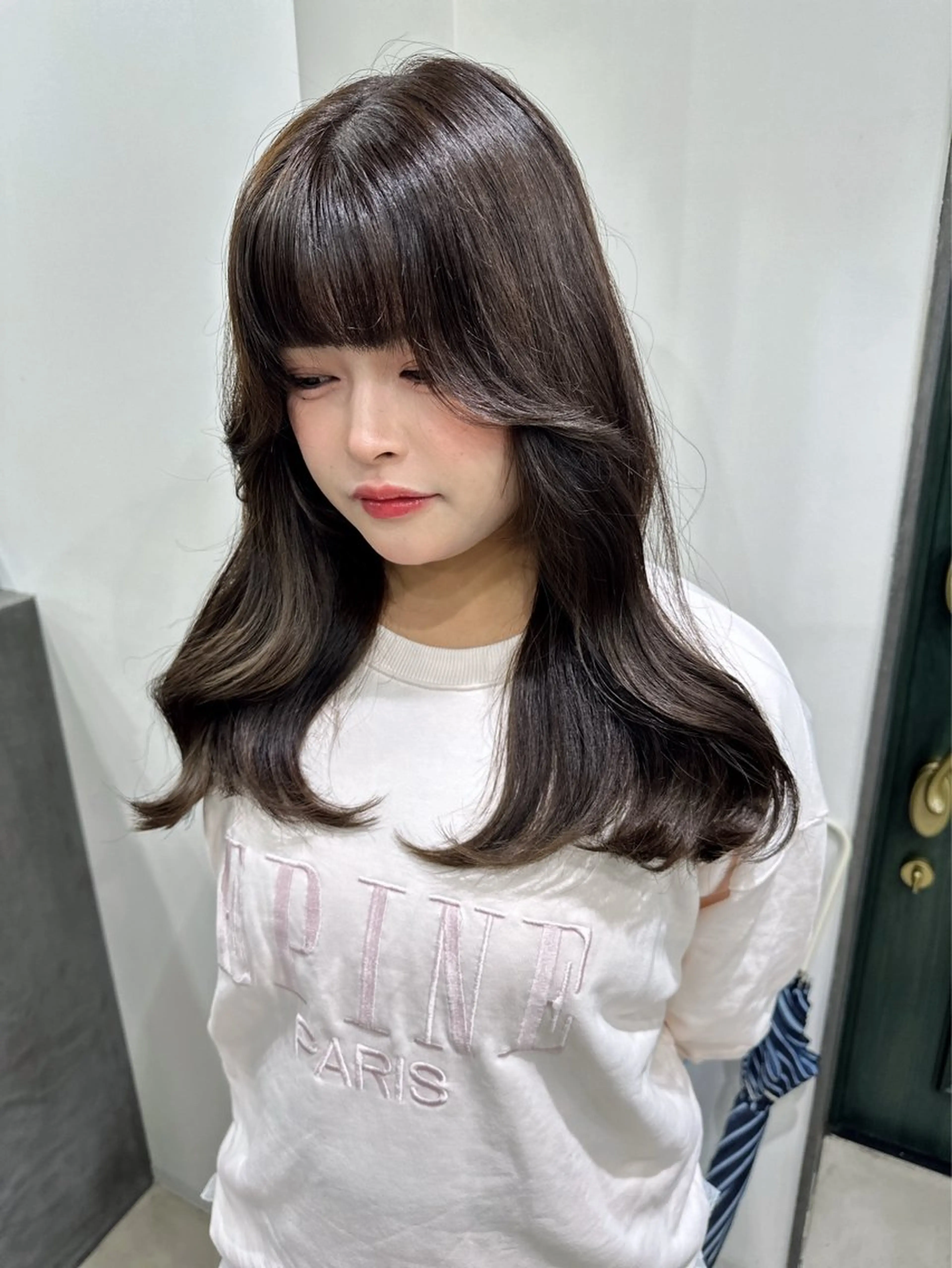 セミロング カラー ヘアカラー さあや 【透け感/艶感】のヘアスタイル