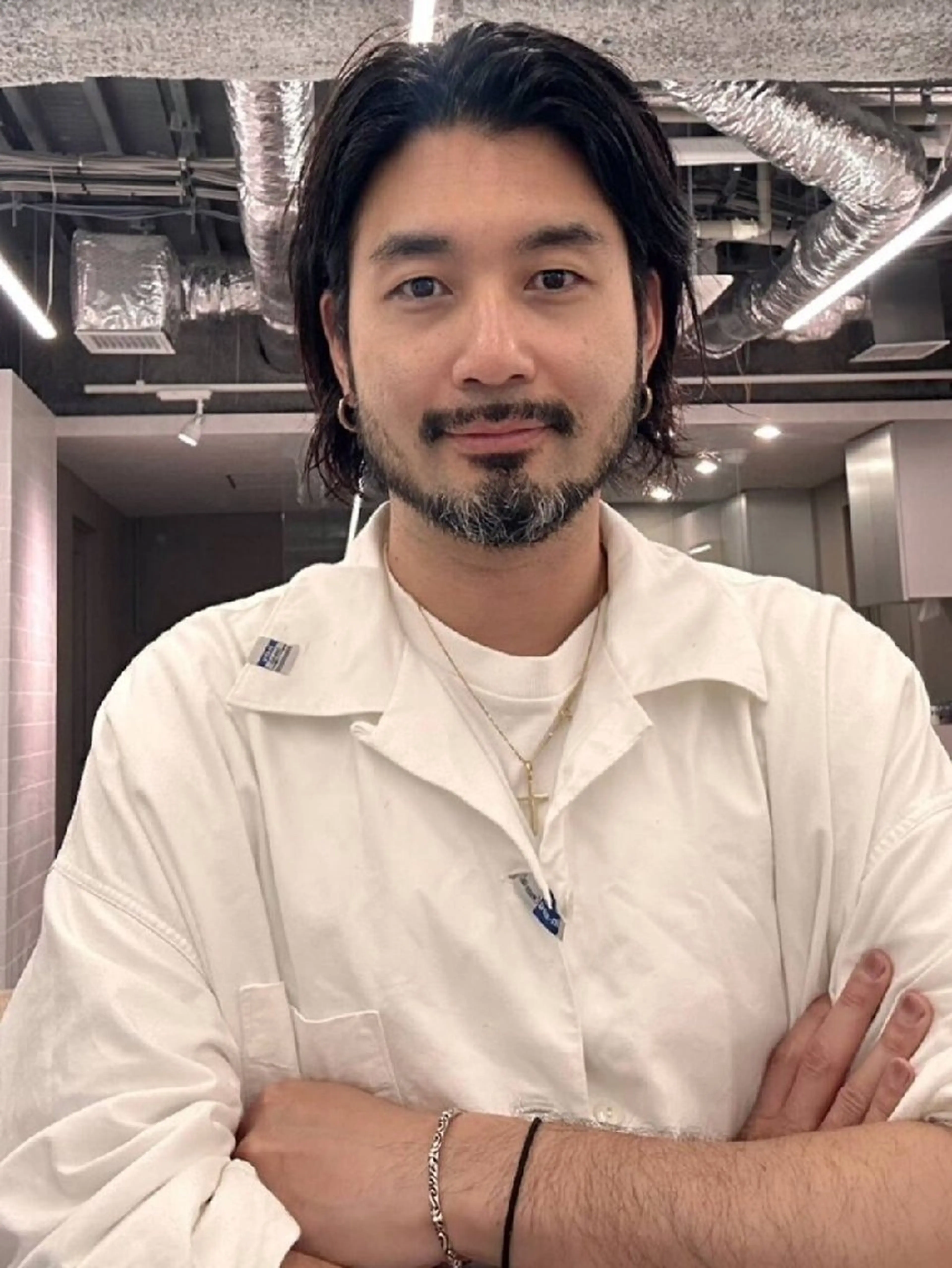 ミディアム カラー メンズ パーマ HONEY渋谷 髪質改善/レイヤーのヘアスタイル