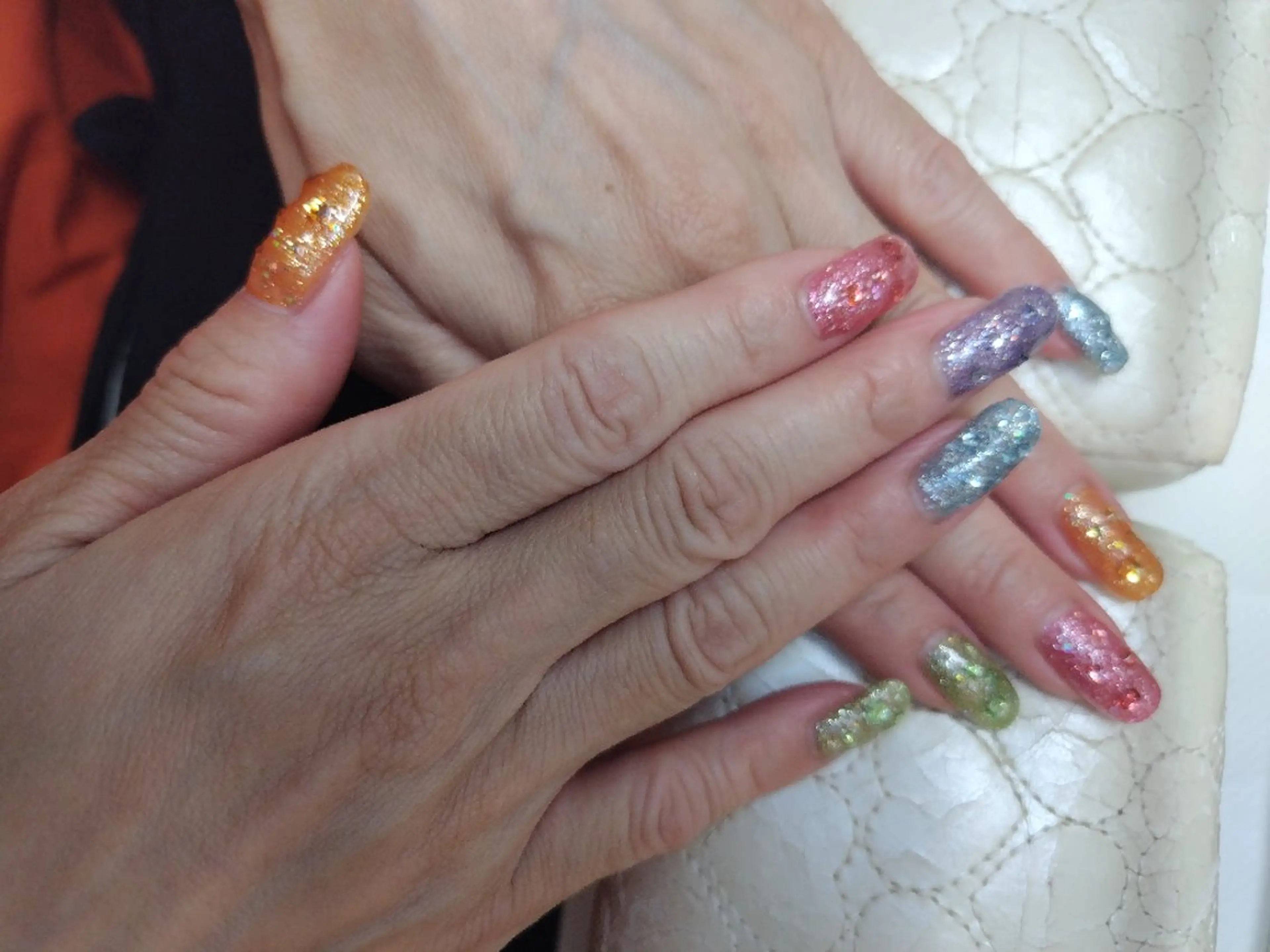 ネイル キラキラネイル ラメ(グリッター) 黒浜 ちなみのネイルデザイン