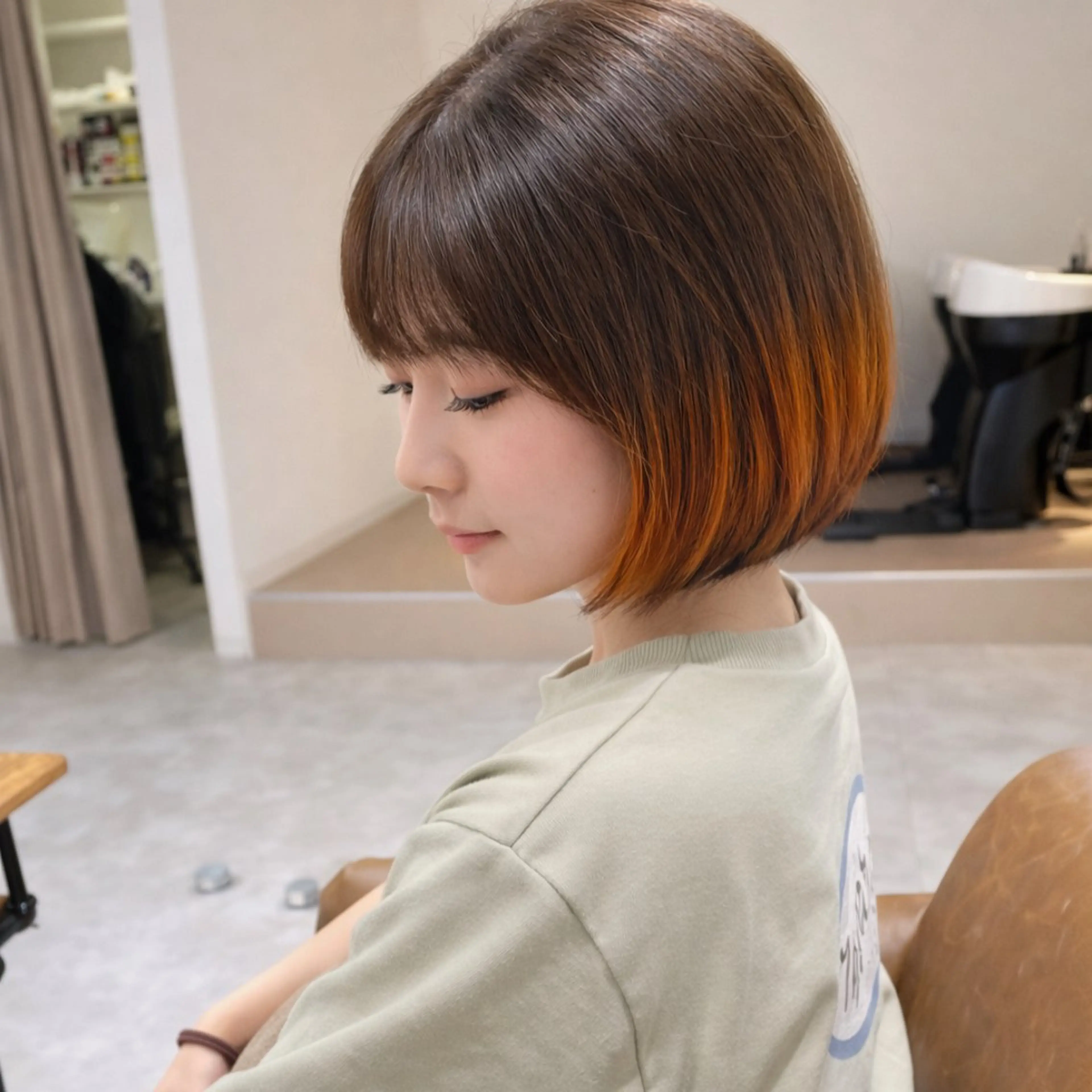 ショート カラー ボブ カット ヘアカラー トリートメント 北九州美容室 🕊️わかな✂︎のヘアスタイル