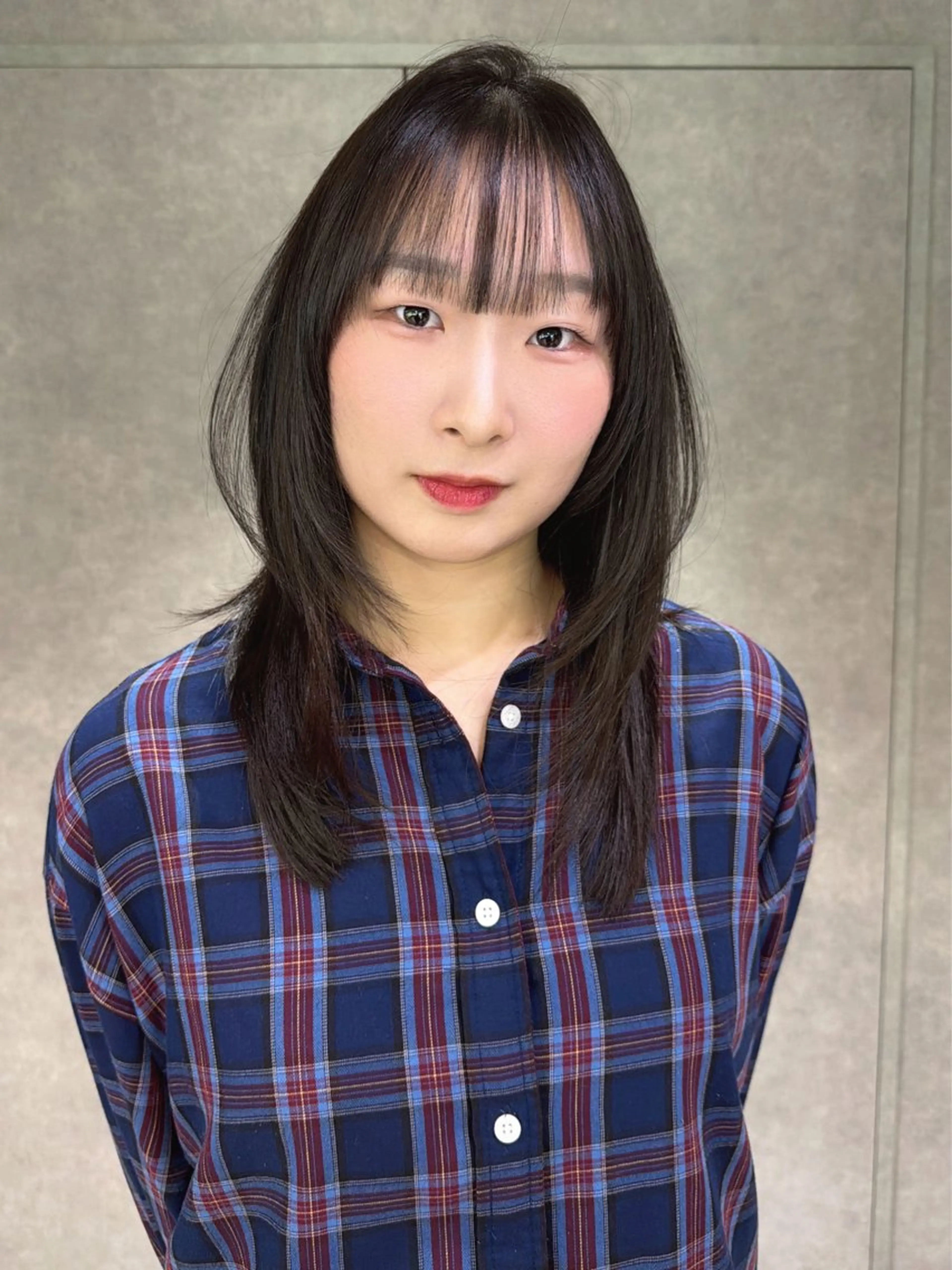 ミディアム yu-kaハッシュ カット/韓国レイヤーのヘアスタイル