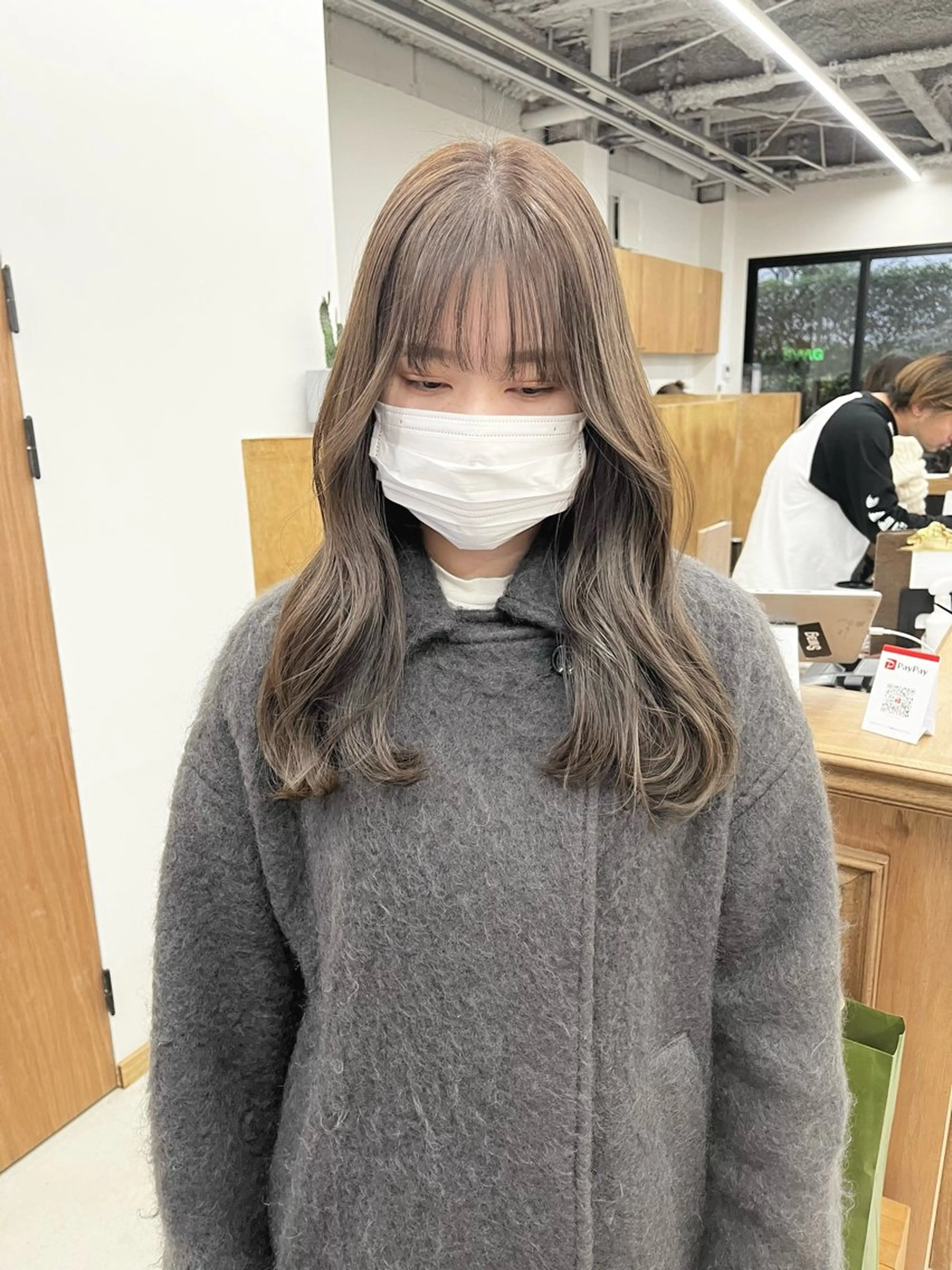 セミロング カラー ヘアアレンジ ブリーチ ダブルカラー ブリーチなしカラー esu西梅田所属・ena/ブリーチなし 透明感・レイヤー🎀のヘアスタイル