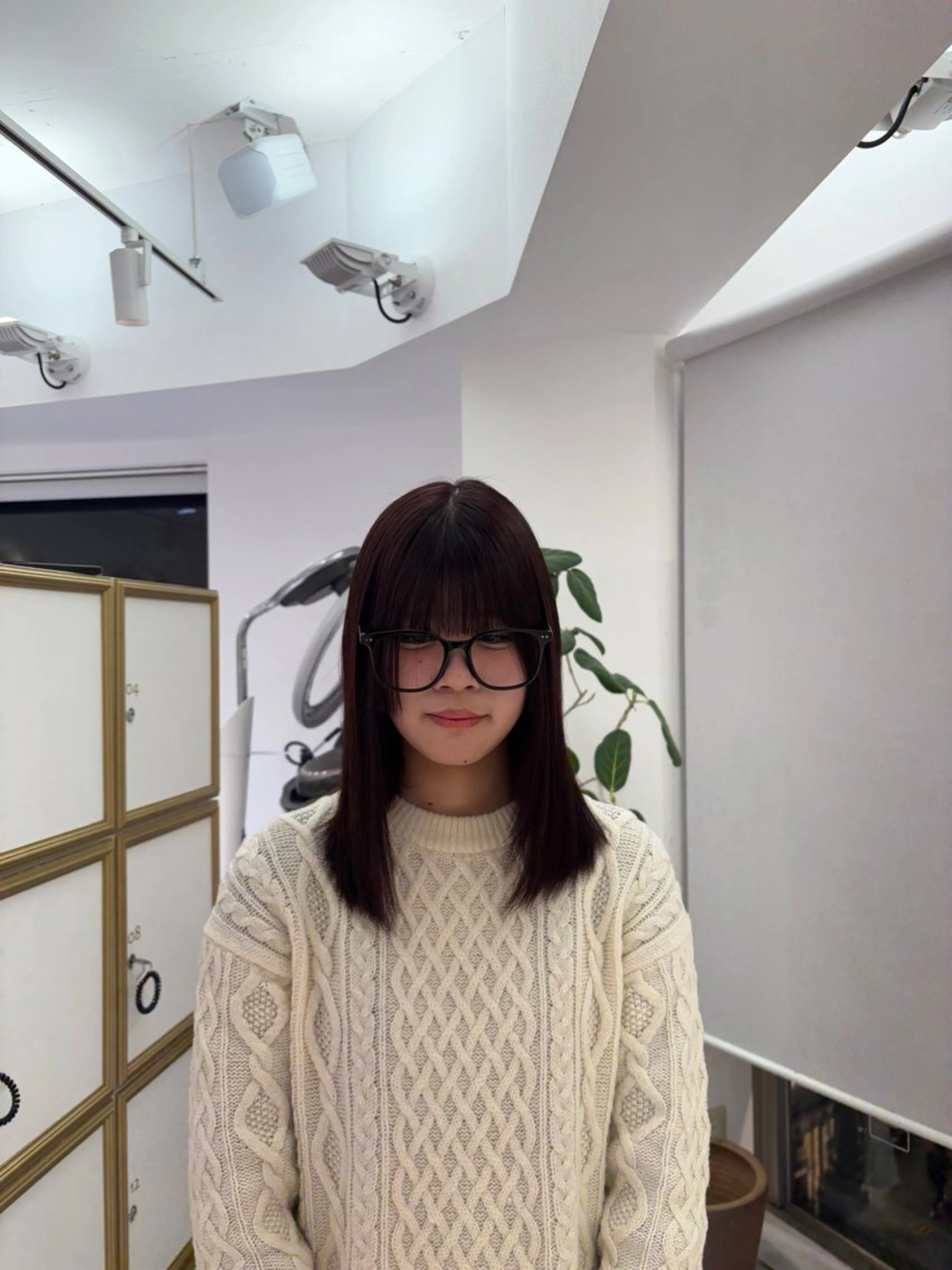 ミディアム カラー ヘアカラー 山野 華愛のヘアスタイル