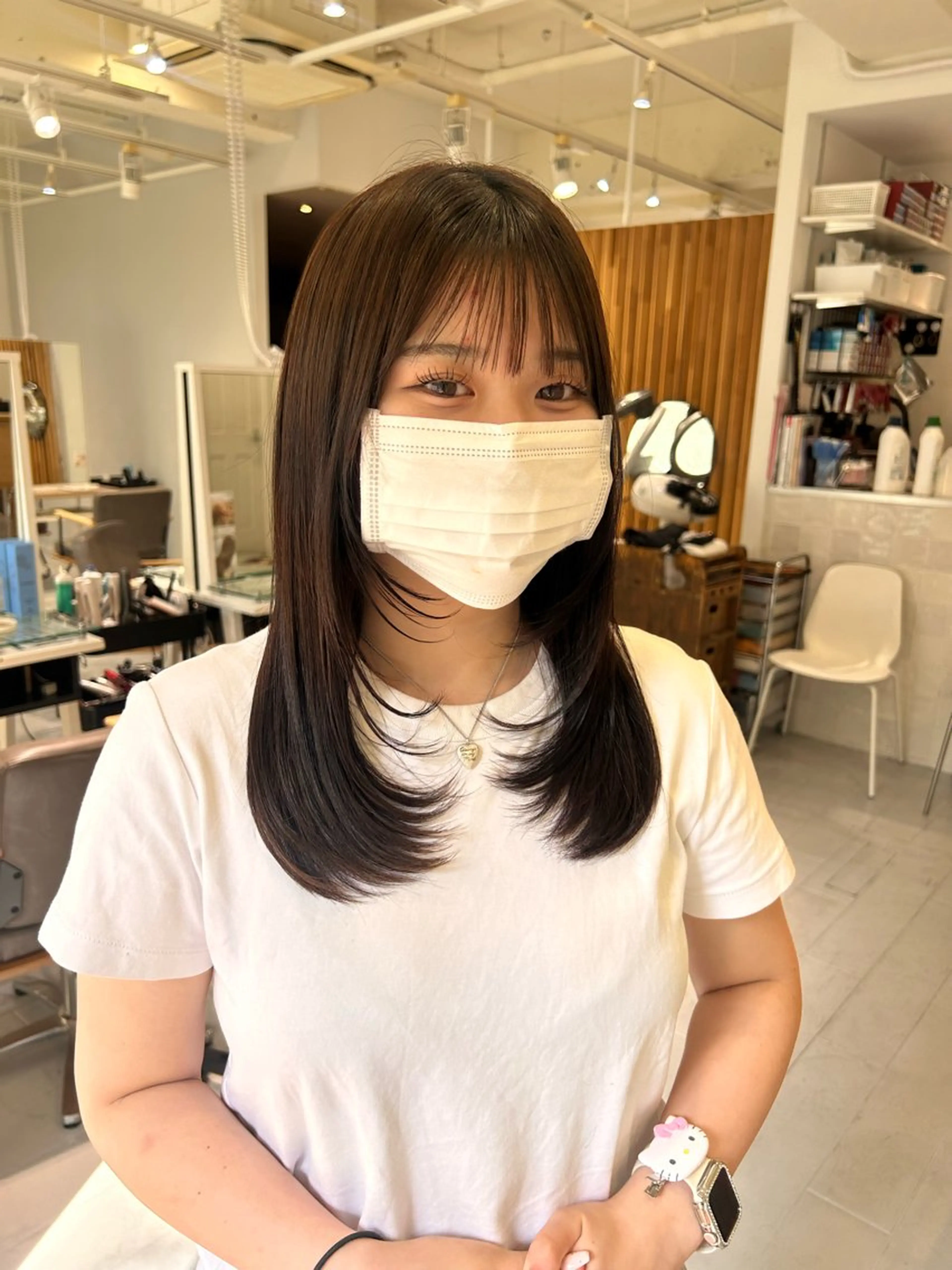 セミロング カット 韓国ヘア ‎⟡.·KANA🐥のヘアスタイル