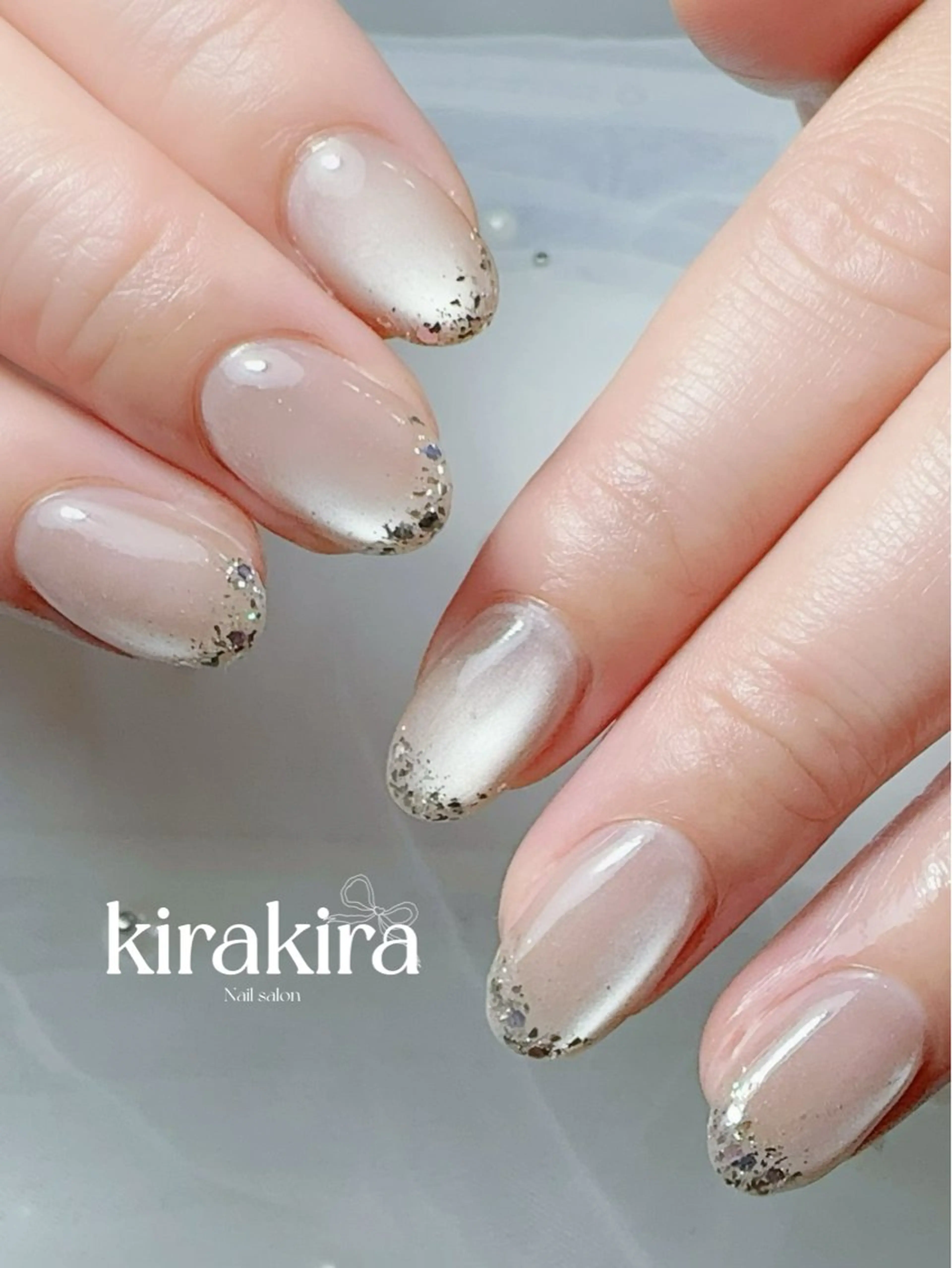ネイル フットネイル キラキラネイル マグネットネイル オフィスネイル シンプルネイル Kirakira Nail salonのネイルデザイン