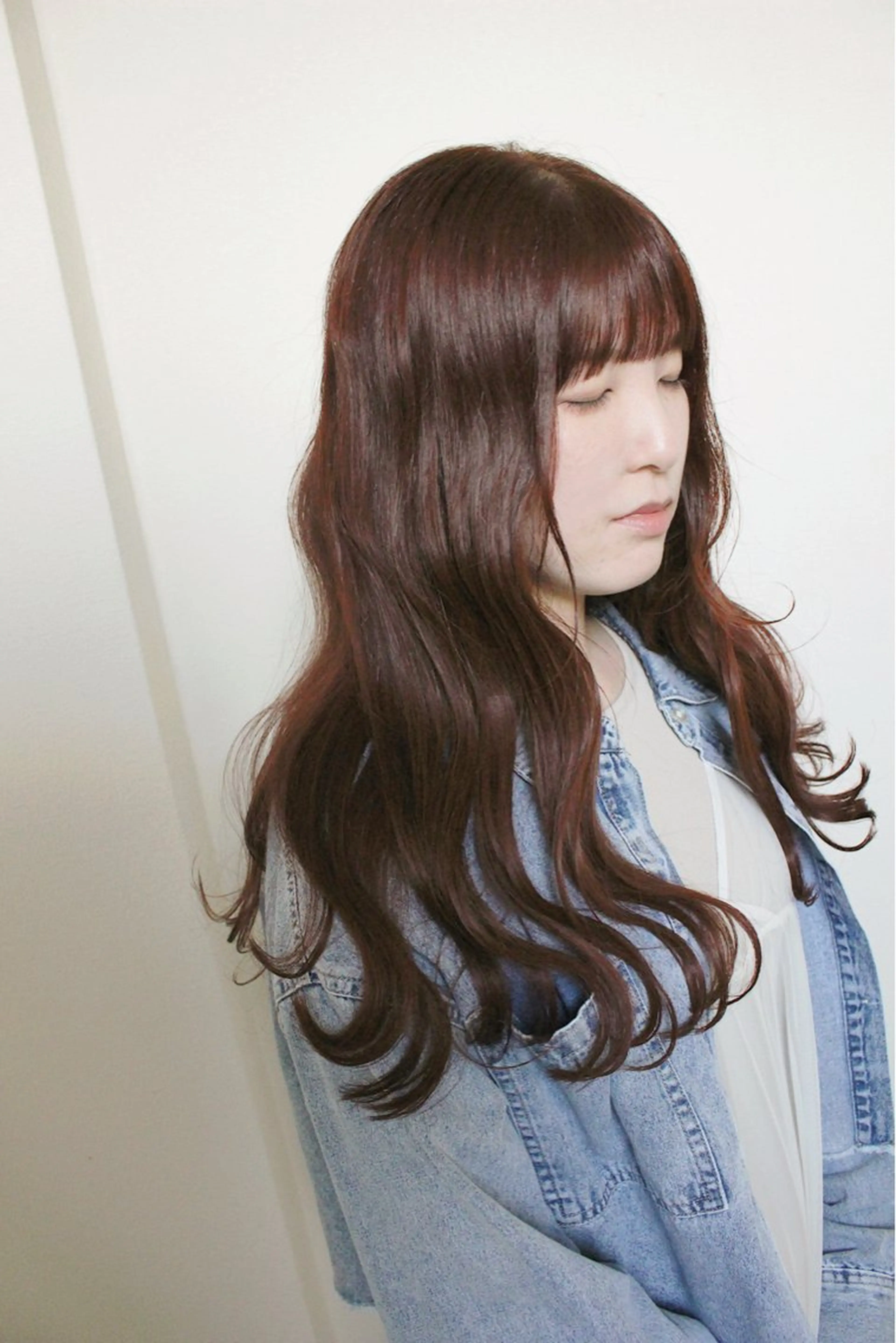 ロング カラー ブラウンカラー オレンジ オレンジブラウン ロング カット ヘアカラー 土居 正季のヘアスタイル