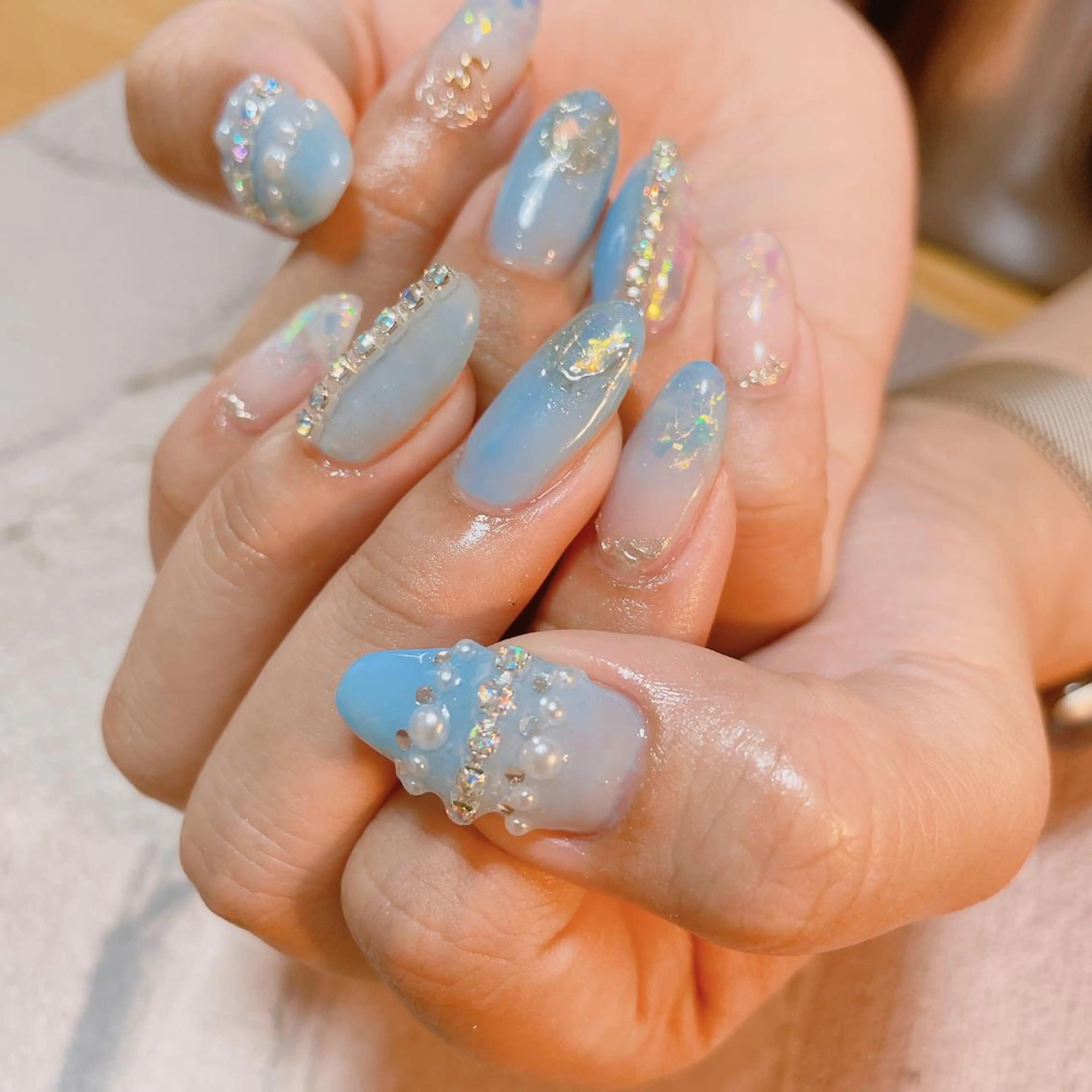 ネイル キラキラネイル ハンドネイル nakamoto yuukaのネイルデザイン