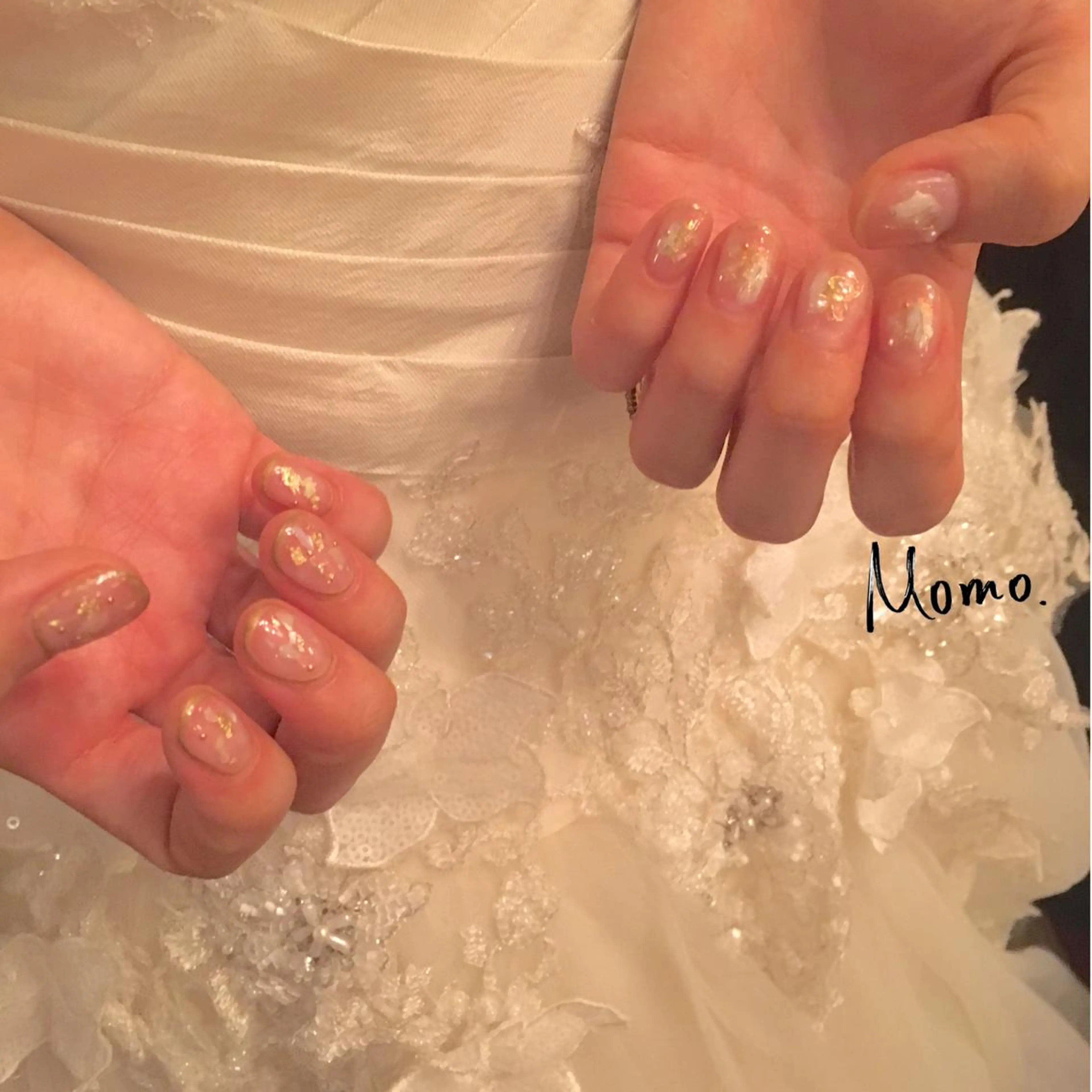 ネイル ブライダルネイル M O M Oのネイルデザイン