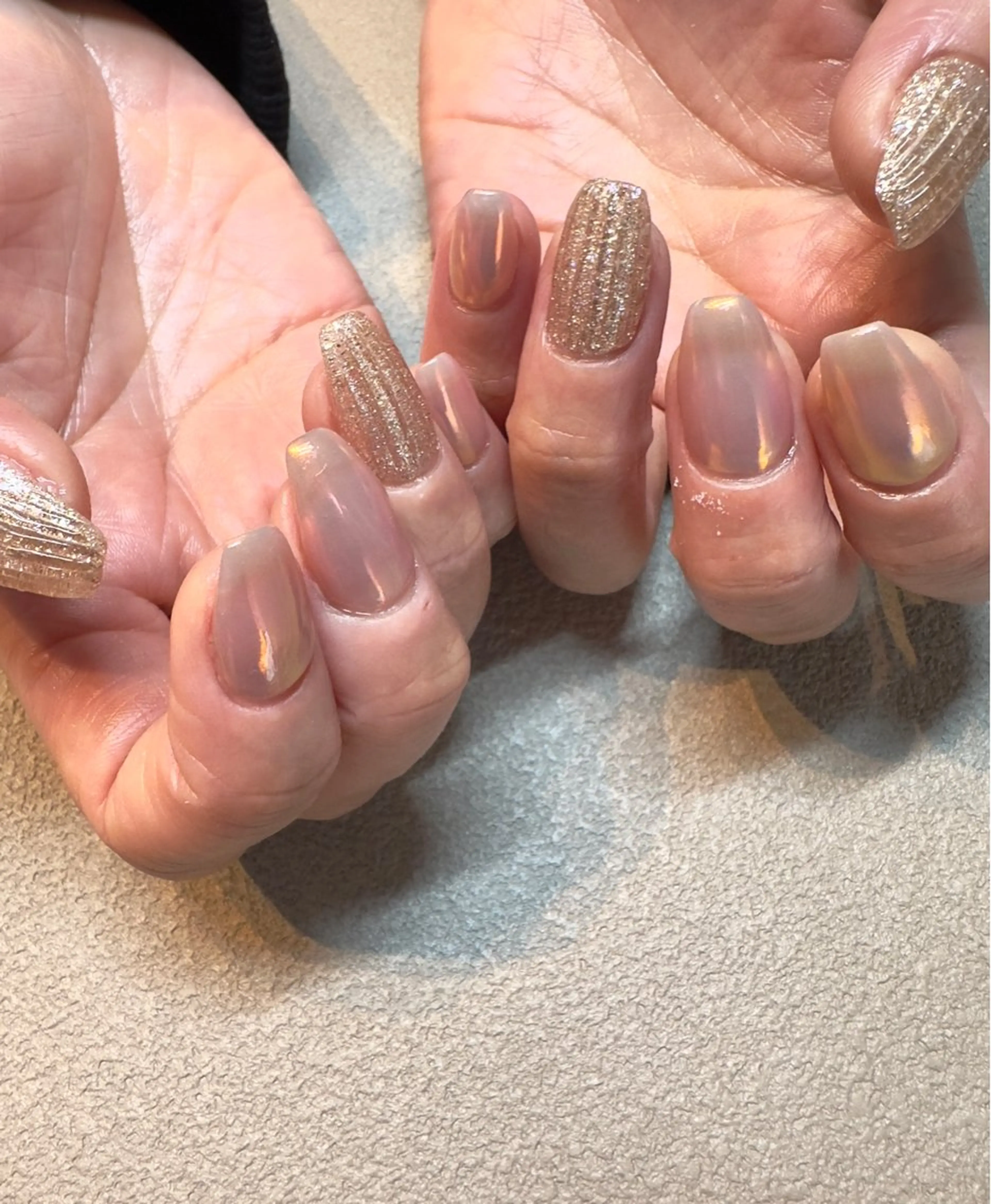 ネイル ラメ(グリッター) ミラーネイル ワンカラーネイル ハンドネイル Baden Nail ﾊﾞ-ﾃﾞﾝ ﾈｲﾙのネイルデザイン