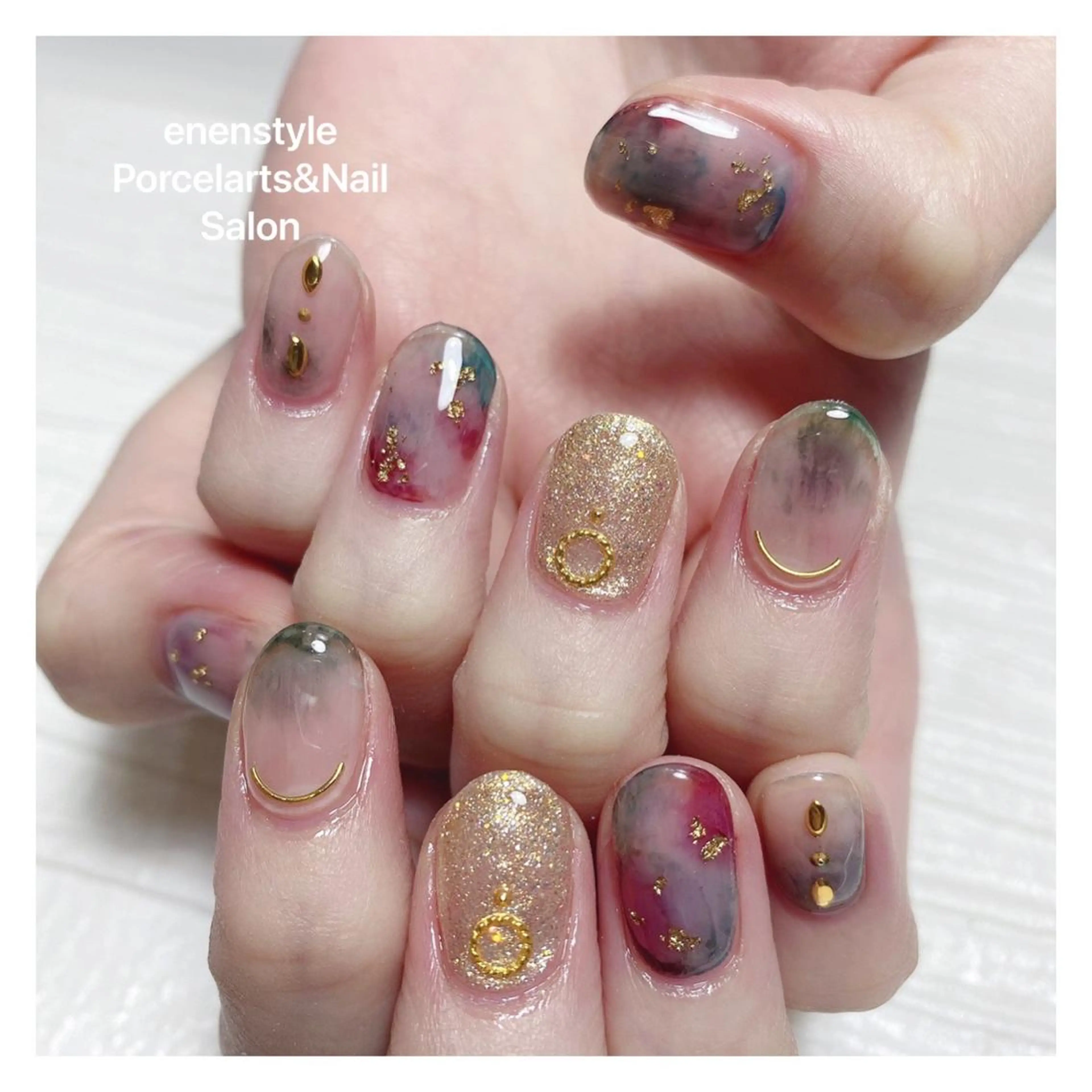 ミディアム ネイル 👑enen style👑のネイルデザイン