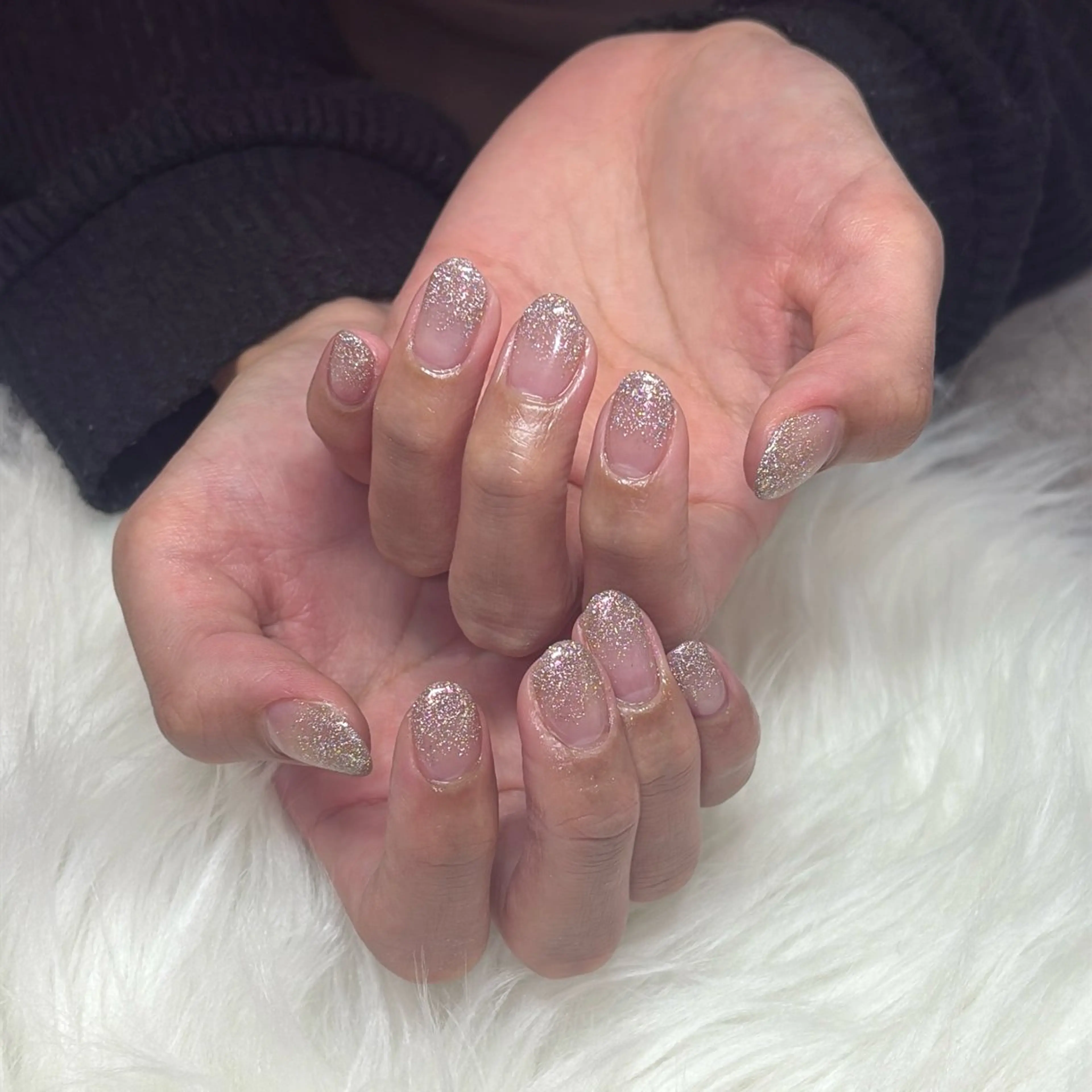 【ラメグラデーション✨️(クリアベース)】※オフなしの写真