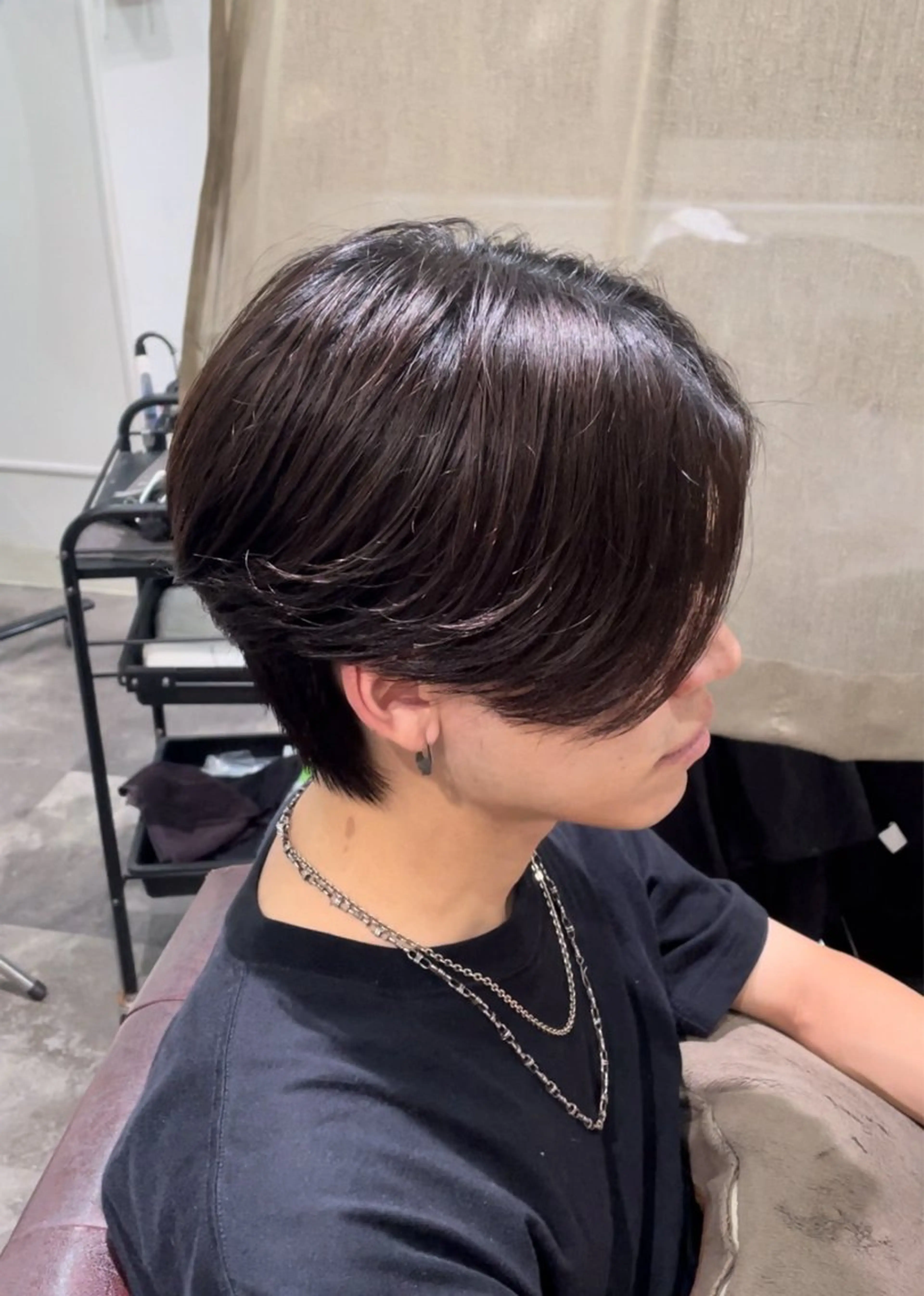 パーマ メンズ センターパート メンズ韓国風 est-r. Shionのヘアスタイル