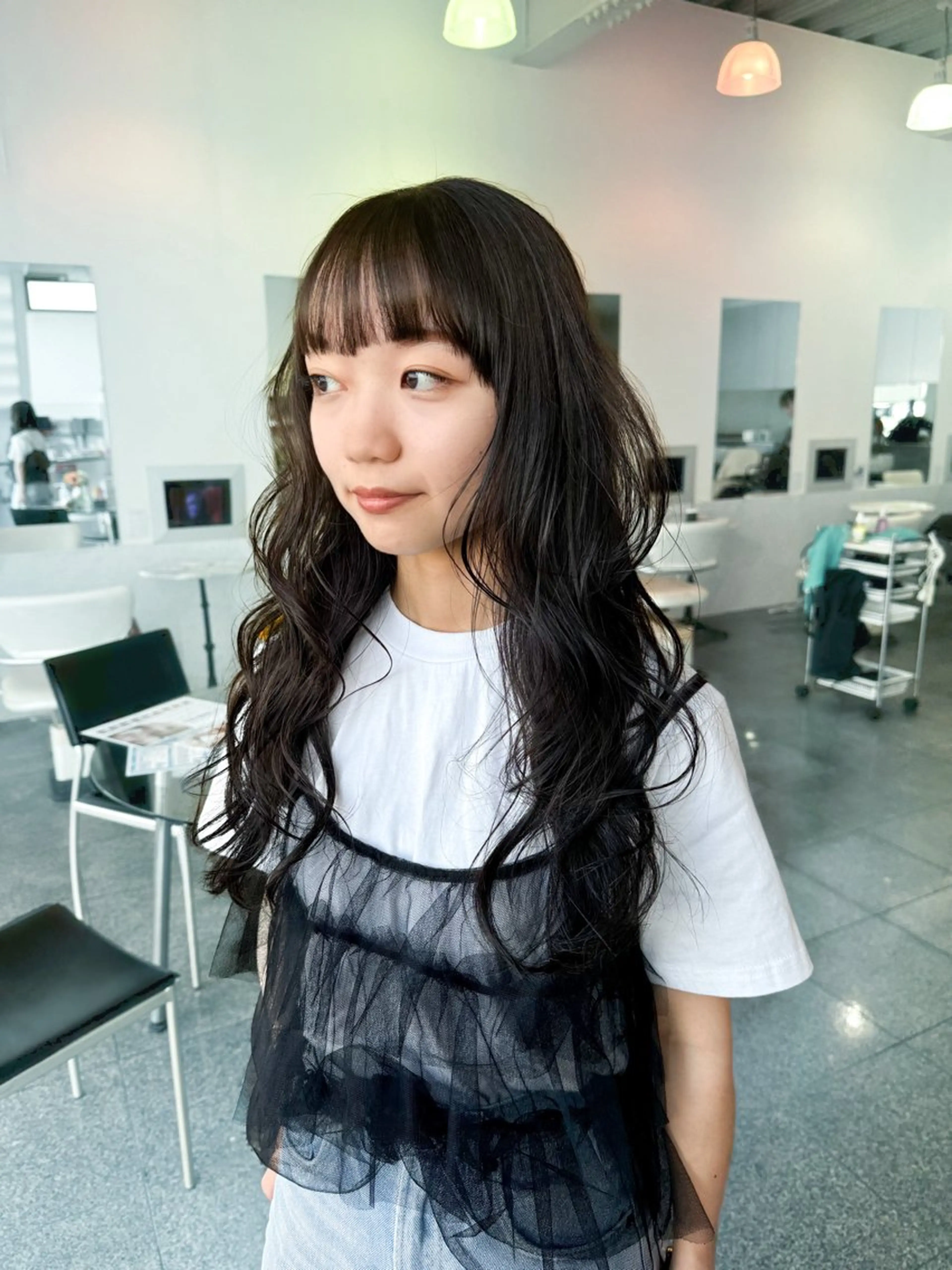 ロング カラー 黒髪 ブルーカラー ブルーブラック 🫧ヒシダアキ /taboo🫧のヘアスタイル